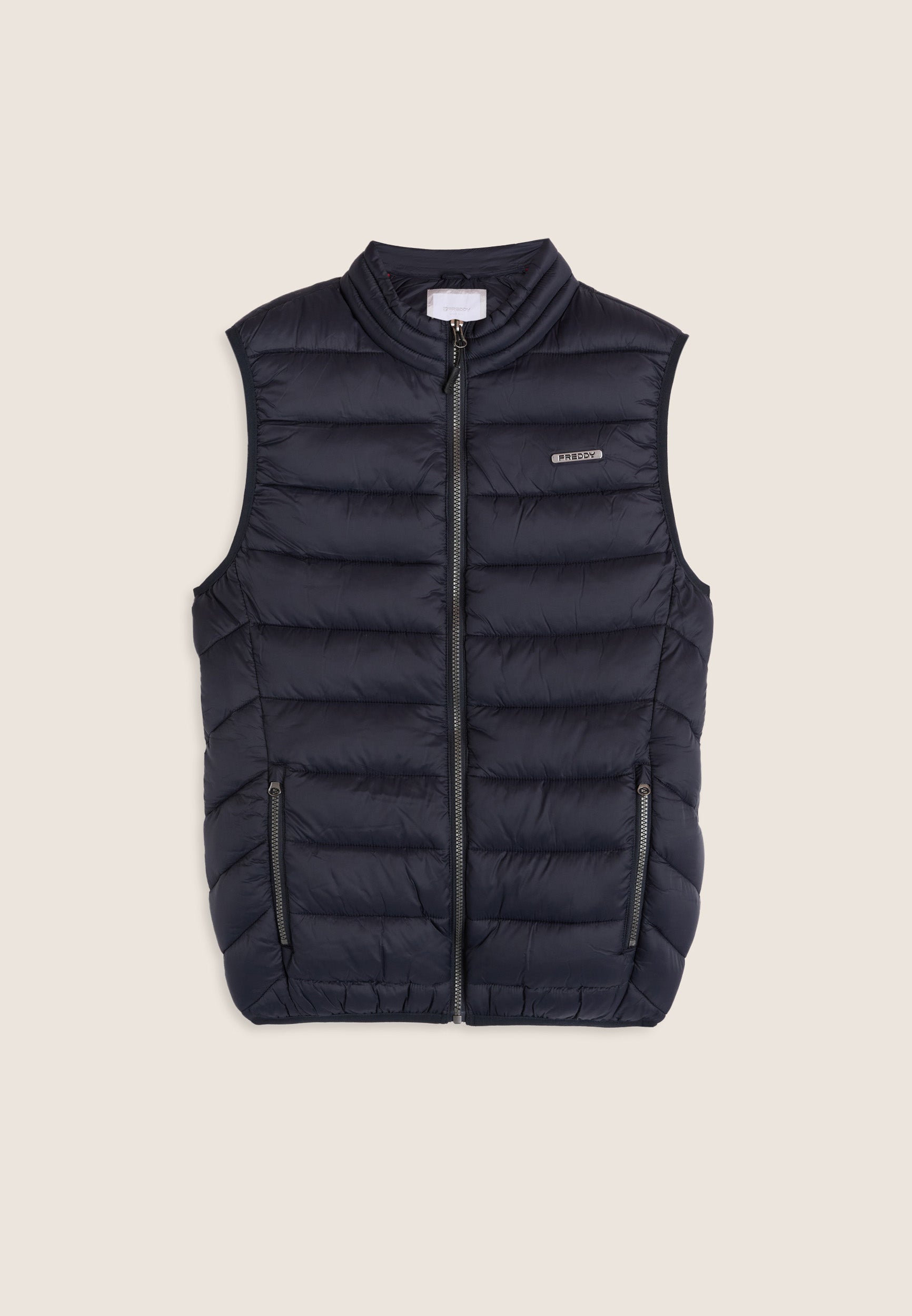 freddy-gilet-uomo-trapuntato-collo-alto-zip-doppio-cursore image 1