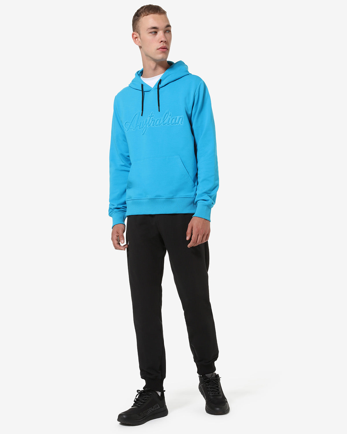 australian-dna-hoodie-swufe0039-felpa-cappuccio-uomo-turchese-glossy image 2