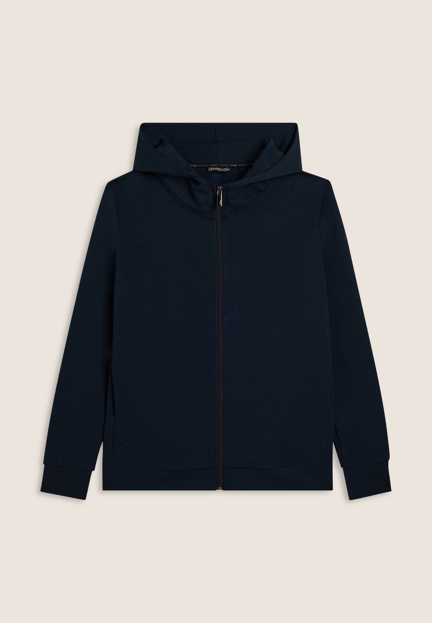 freddy-felpa-uomo-full-zip-con-cappuccio-e-maxi-logo-in-rilievo image 1