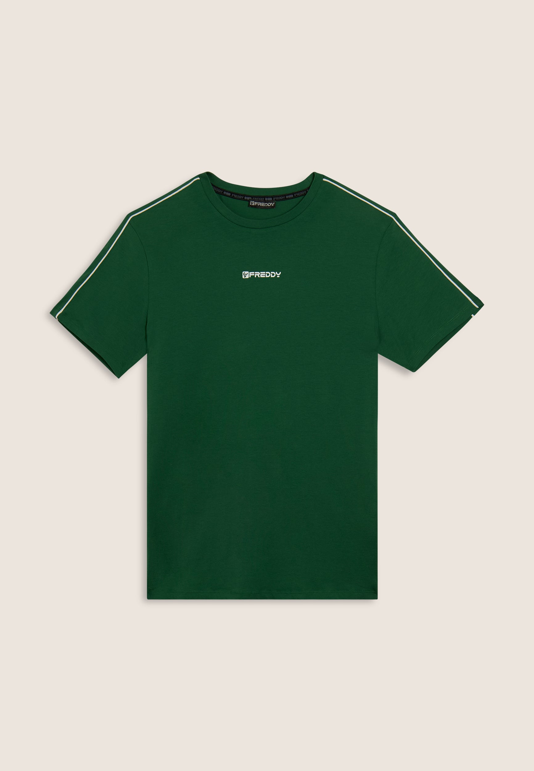 freddy-t-shirt-uomo-in-jersey-stretch-cotone-con-cuciture-in-contrasto image 4