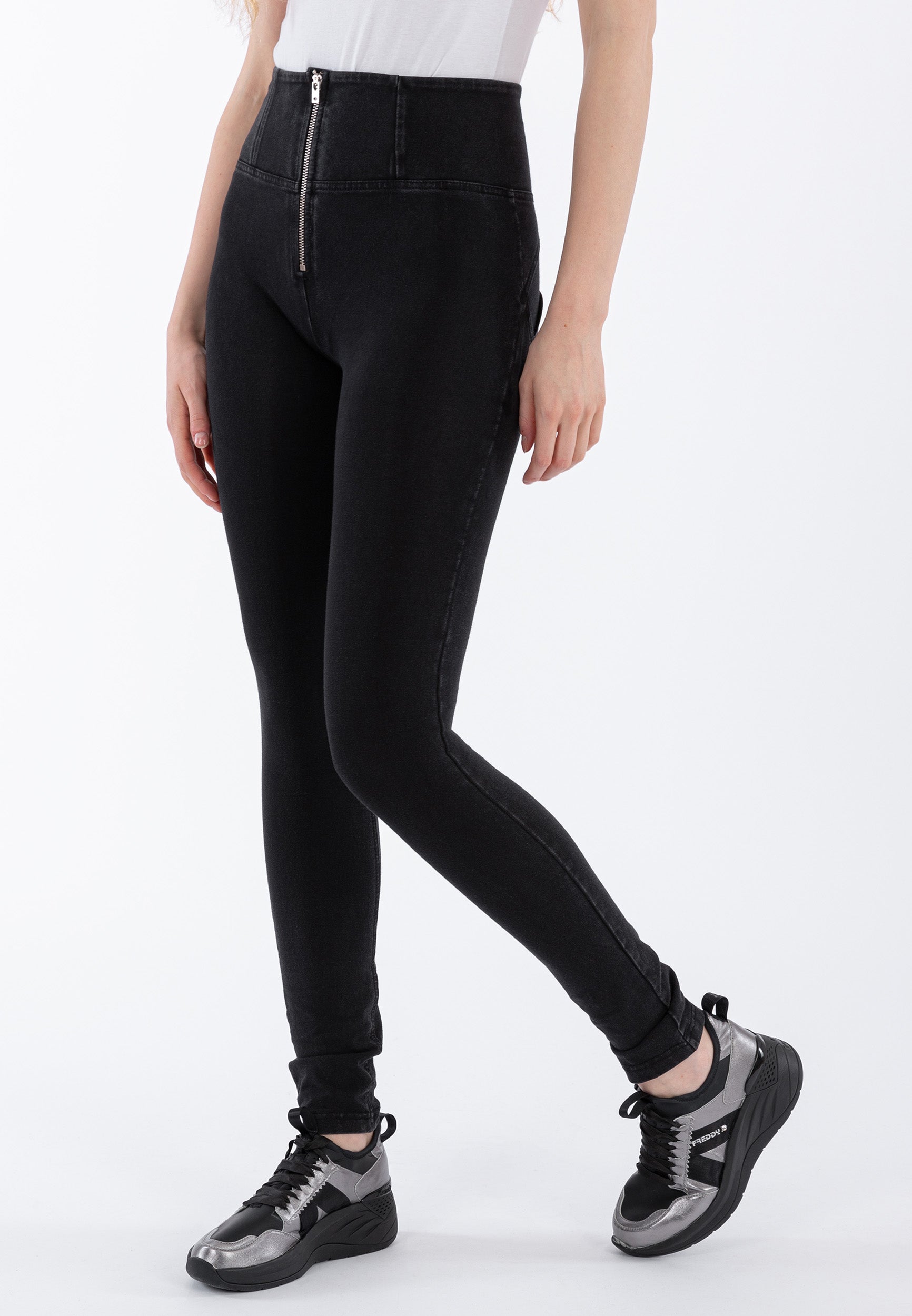 freddy-pantalone-wr-up-skinny-vita-alta-regular-in-denim-elasticizzato-donna image 1
