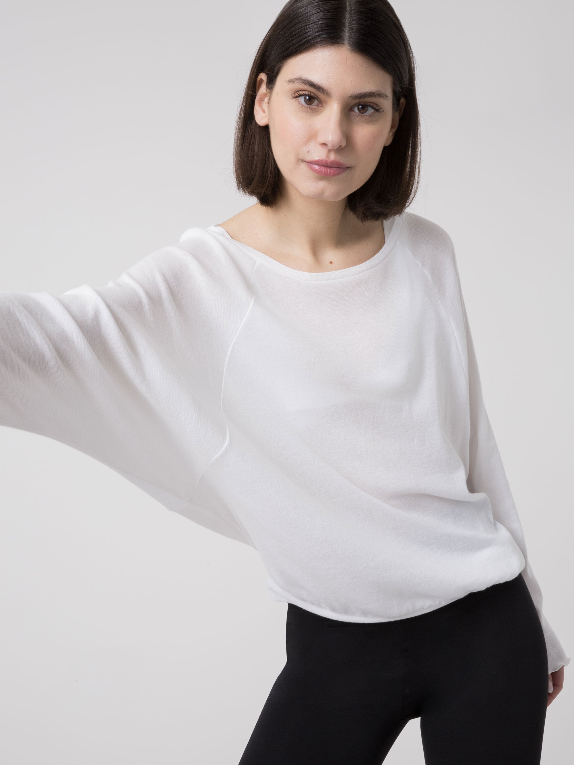 dimensione-danza-maglia-donna-manica-lunga-in-cotone-scollo-rotondo image 4