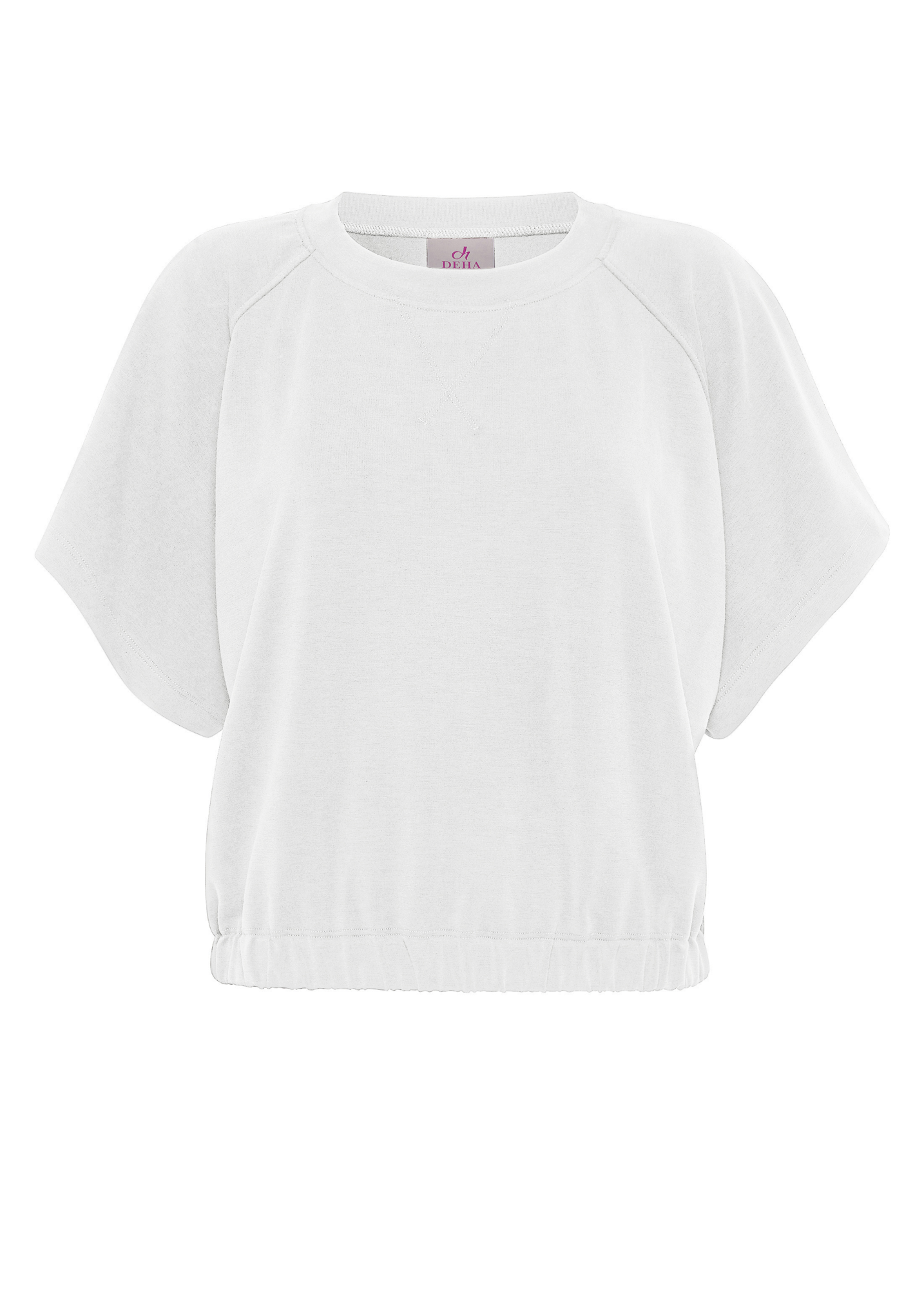 deha-d22004-felpa-soft-touch-mezza-manica-bianco image 1