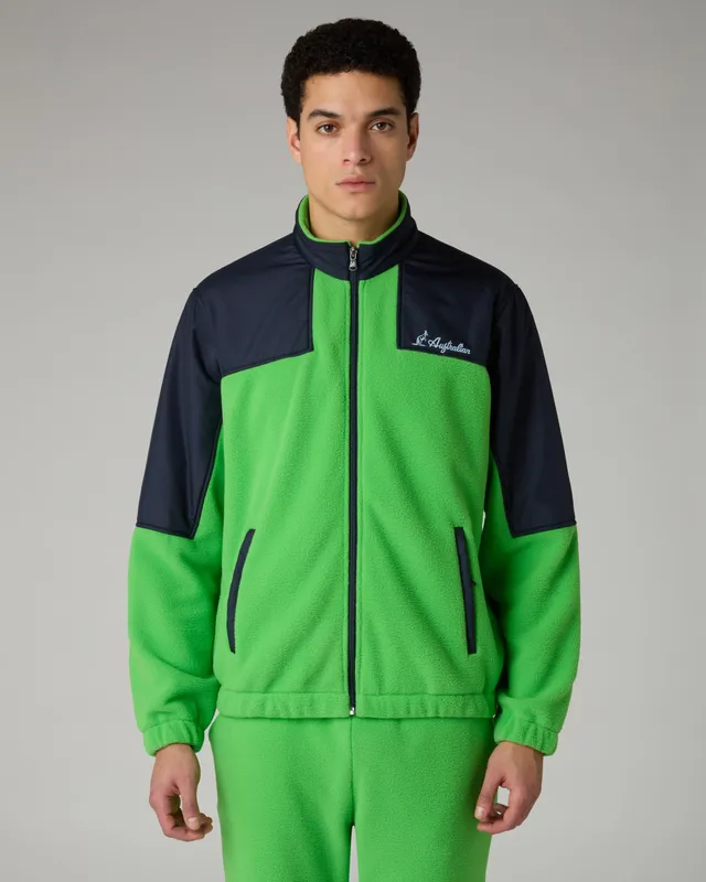 australian-color-block-track-jacket-giacca-in-pile-full-zip-made-in-italy image 1