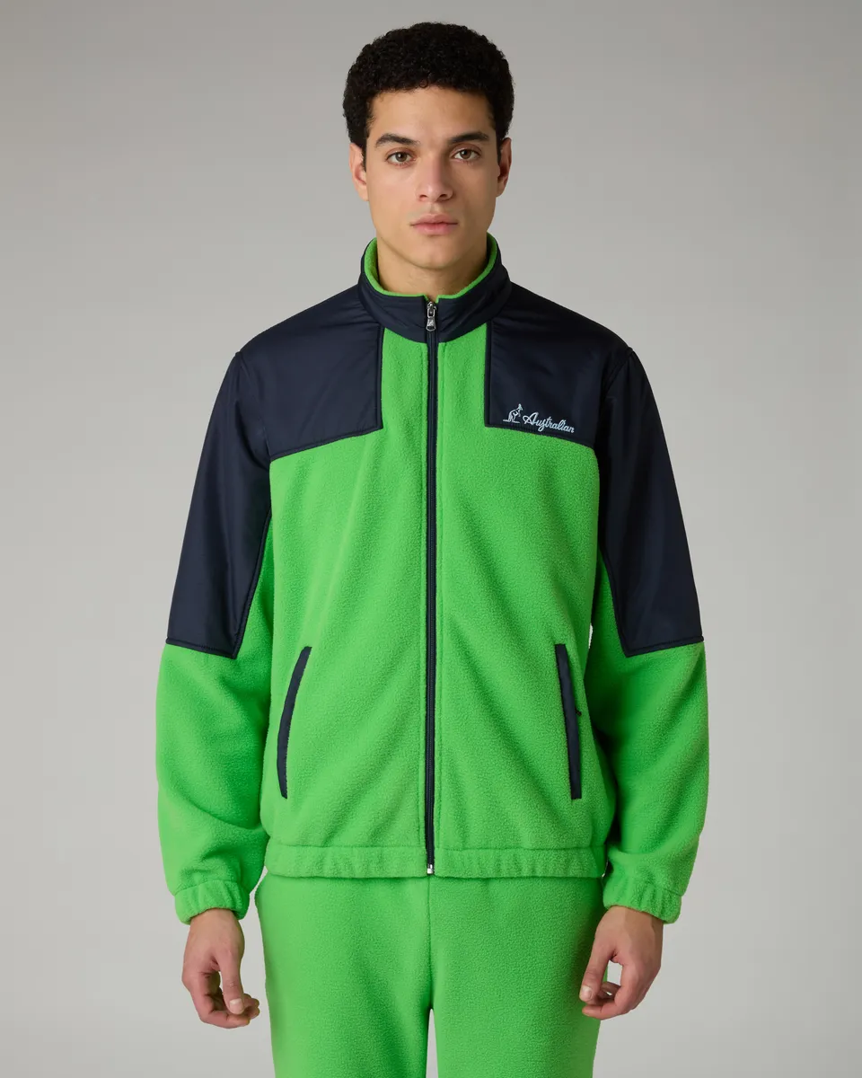australian-color-block-track-jacket-giacca-in-pile-full-zip-made-in-italy image 1