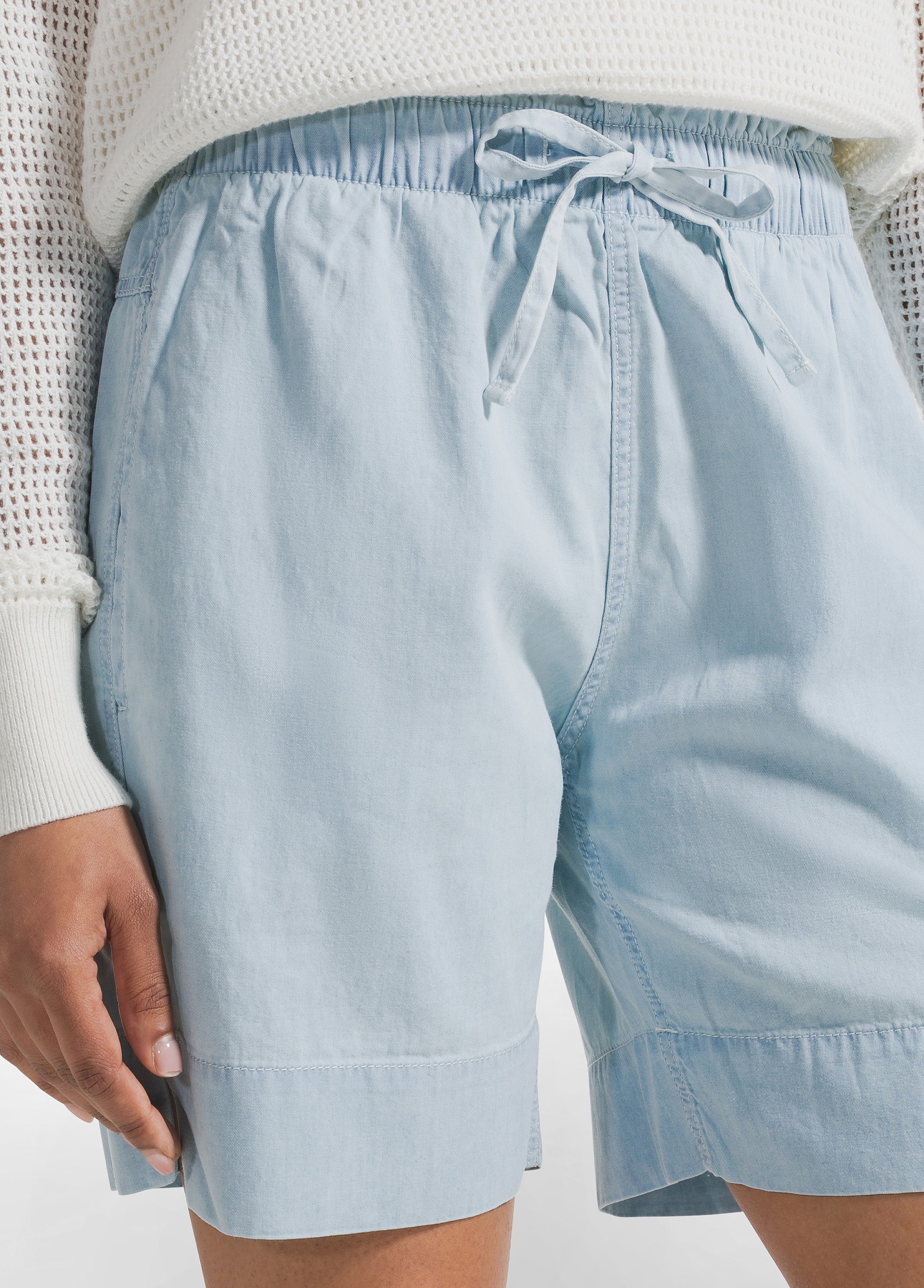 deha-shorts-denim-lyocell-blu-relaxed-vita-elasticizzata image 4