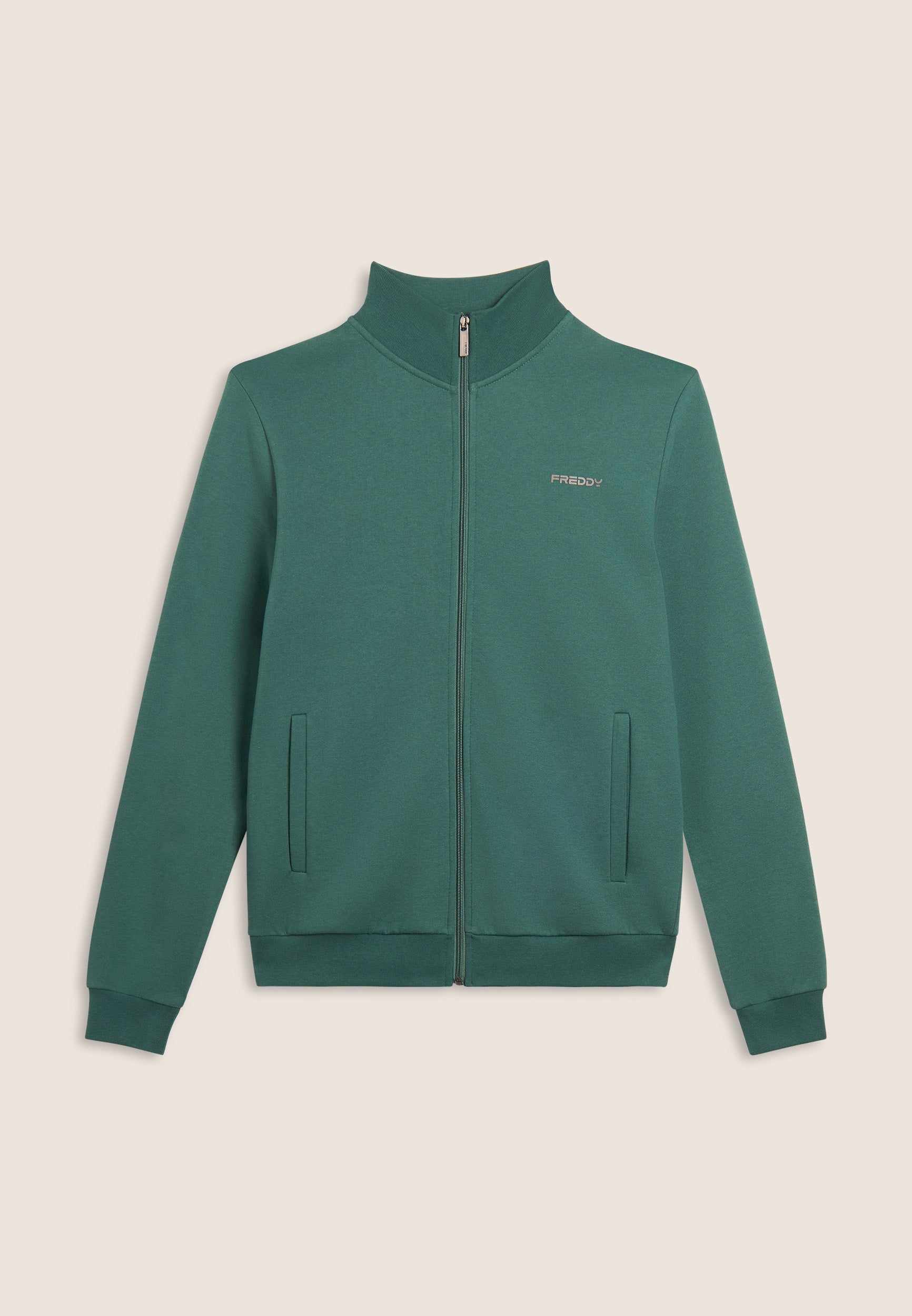 freddy-felpa-uomo-full-zip-collo-alto-in-cotone image 5