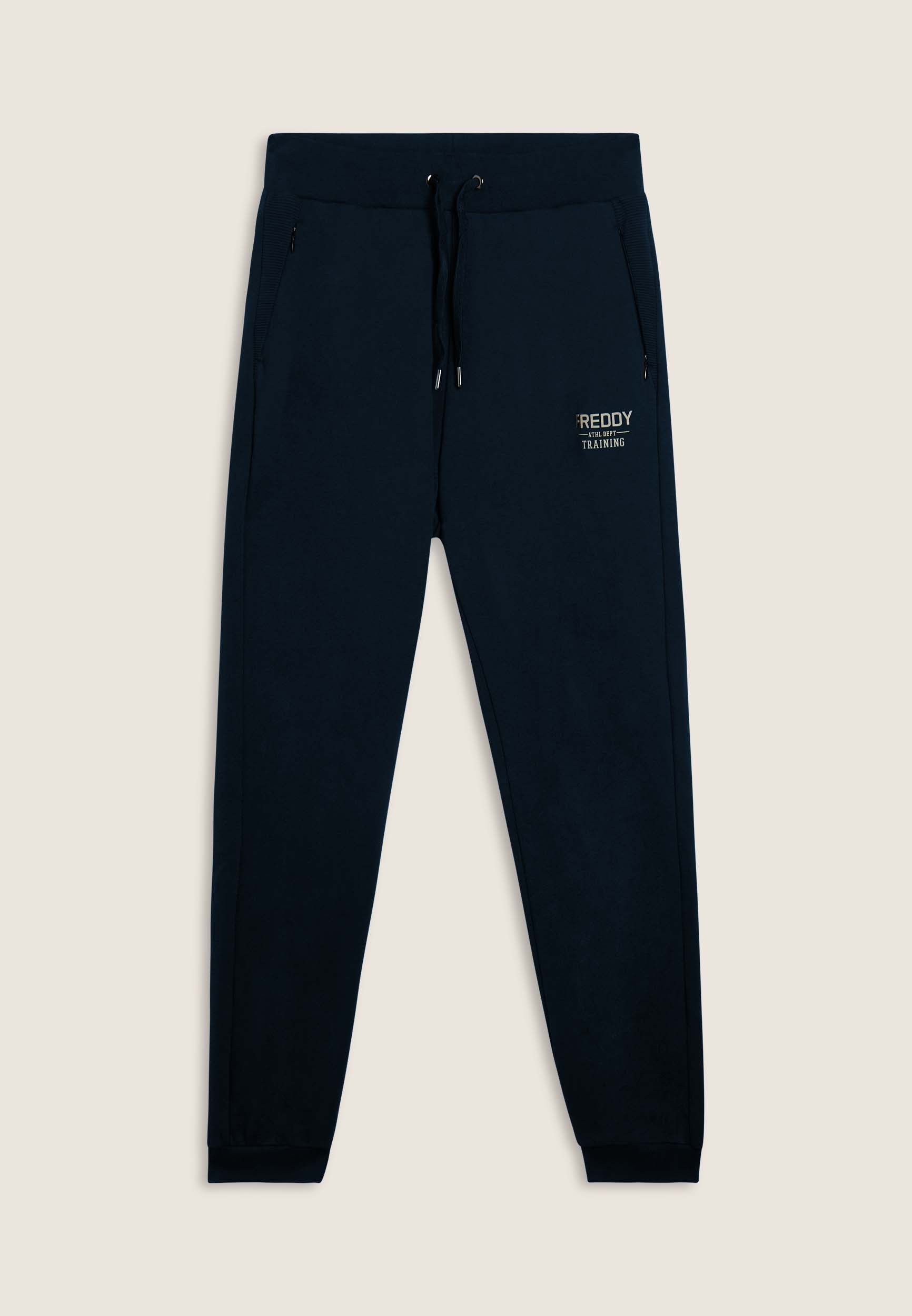 freddy-pantaloni-joggers-uomo-felpa-cotone-con-polsino image 8
