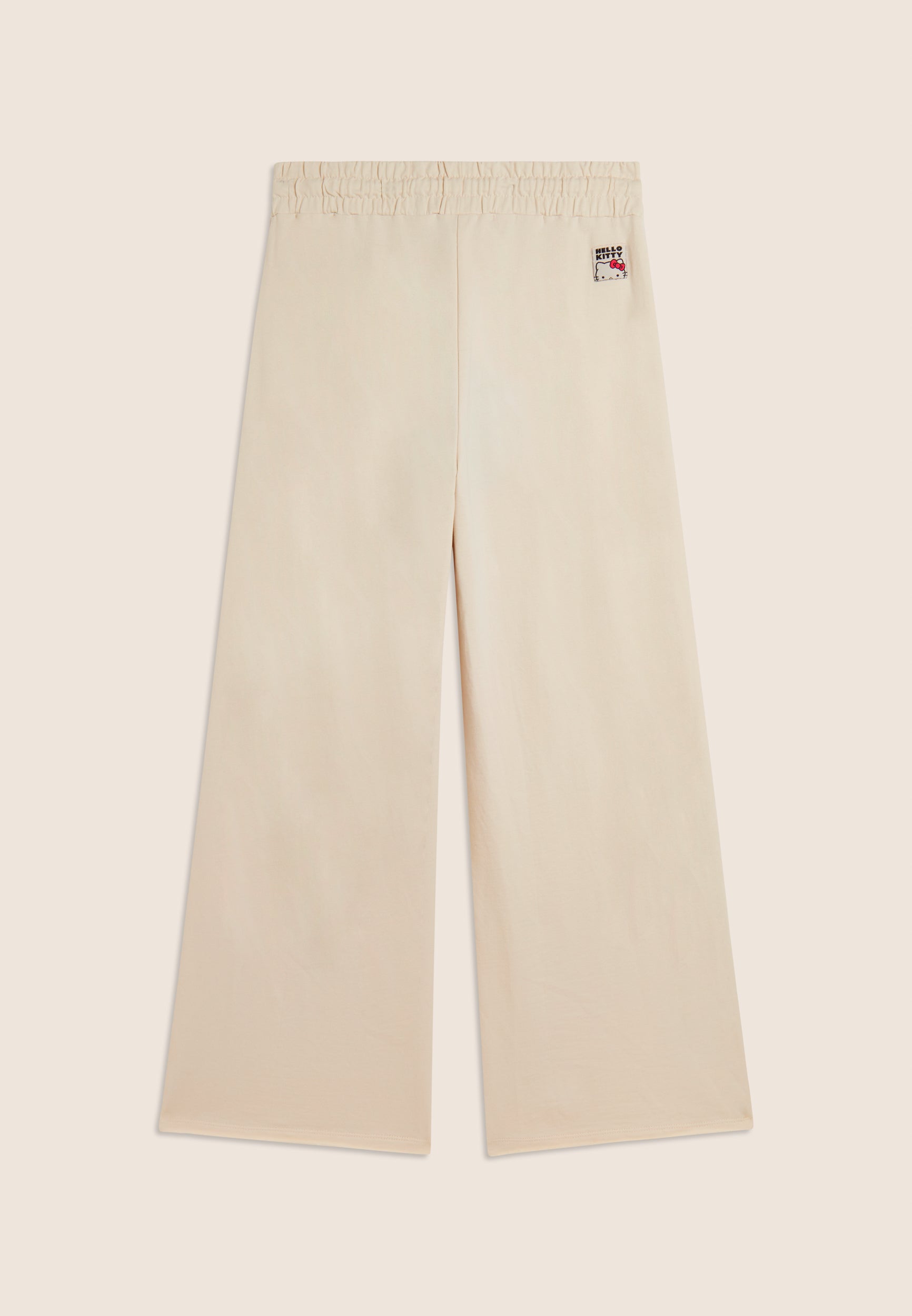 freddy-pantaloni-cropped-wide-leg-hello-kitty-french-terry-cotone image 6