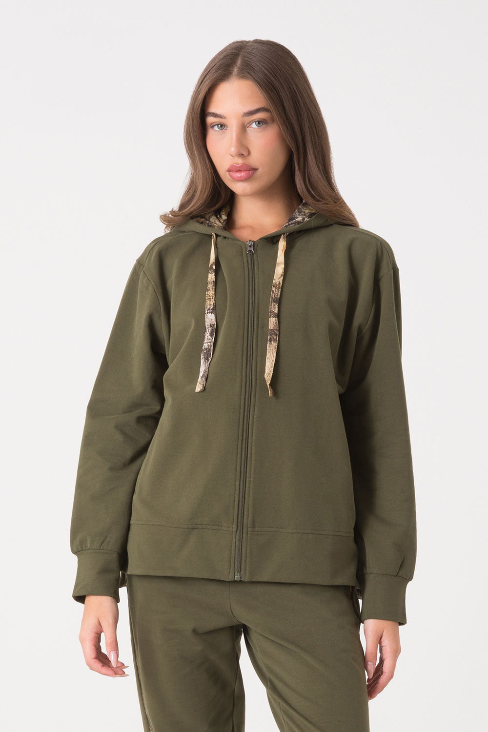 dimensione-danza-felpa-con-cappuccio-full-zip-donna-con-stampa-animalier image 6