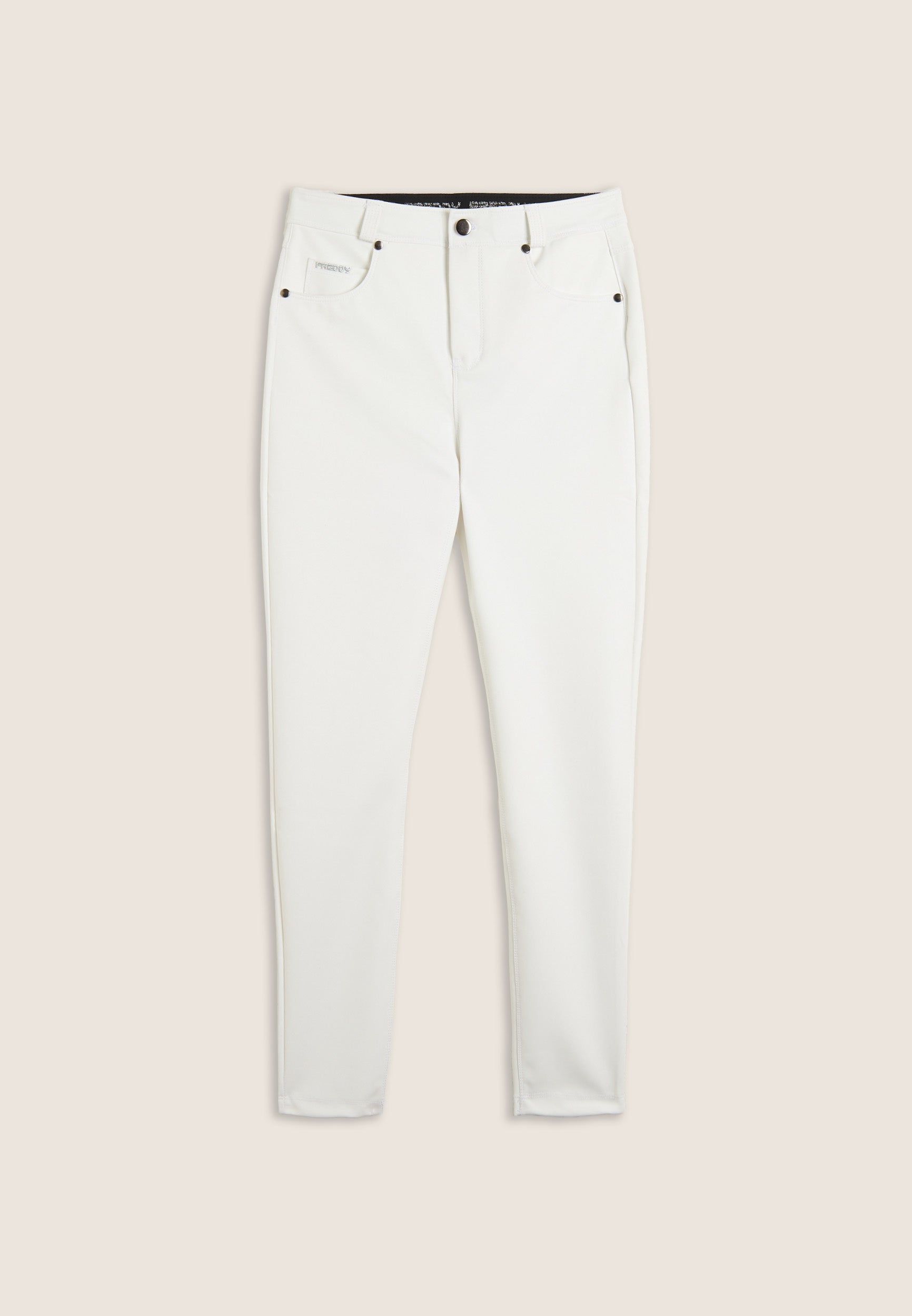 freddy-pantaloni-skinny-donna-in-similpelle-con-logo-ricamato image 7