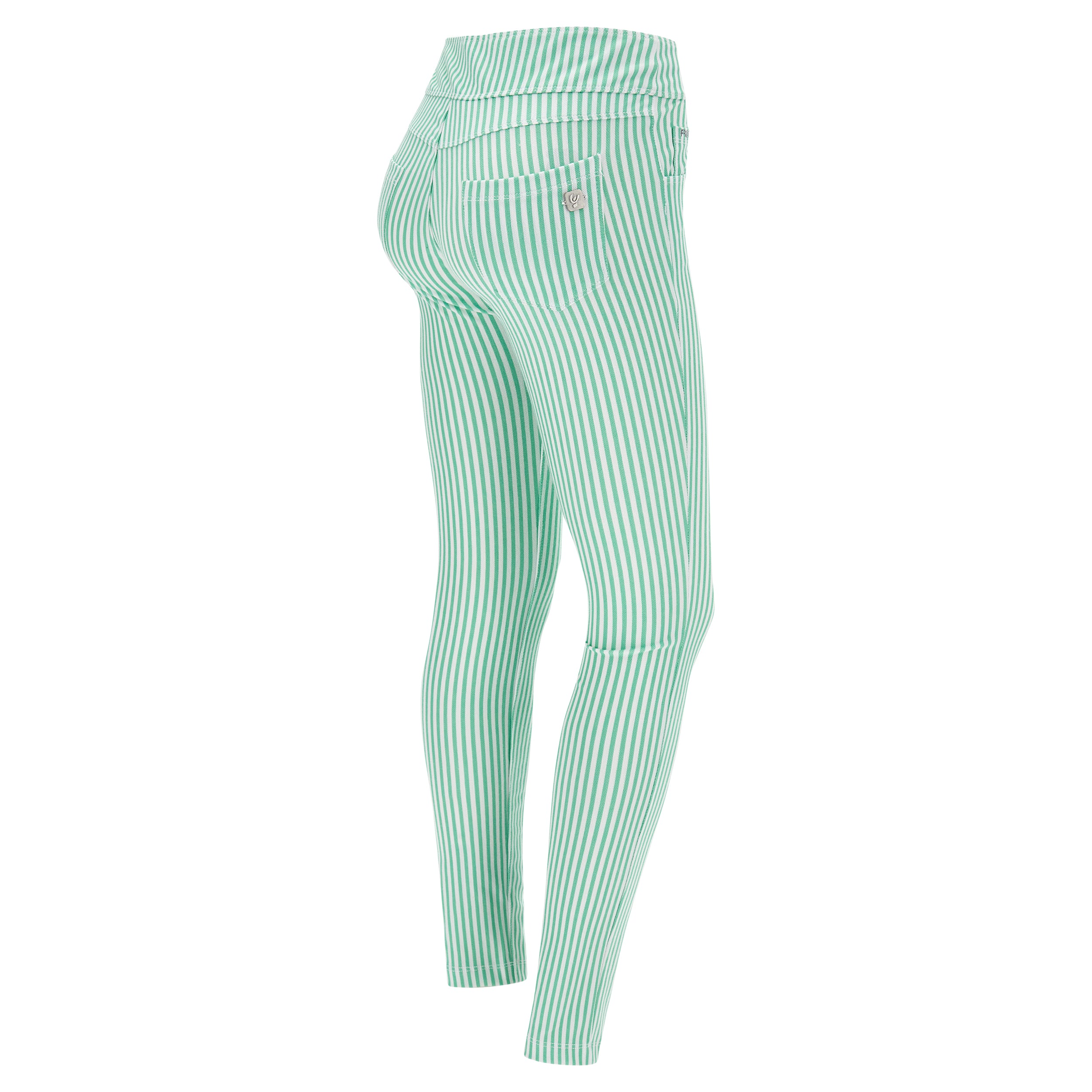freddy-pantalone-n-o-w-vita-risvoltabile-in-jersey-drill-a-righe-pastello-yoga-s image 2