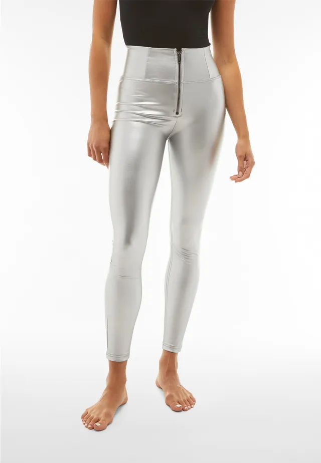 freddy-pantaloni-wr-up-vita-altissima-in-similpelle-metallizzata image 1