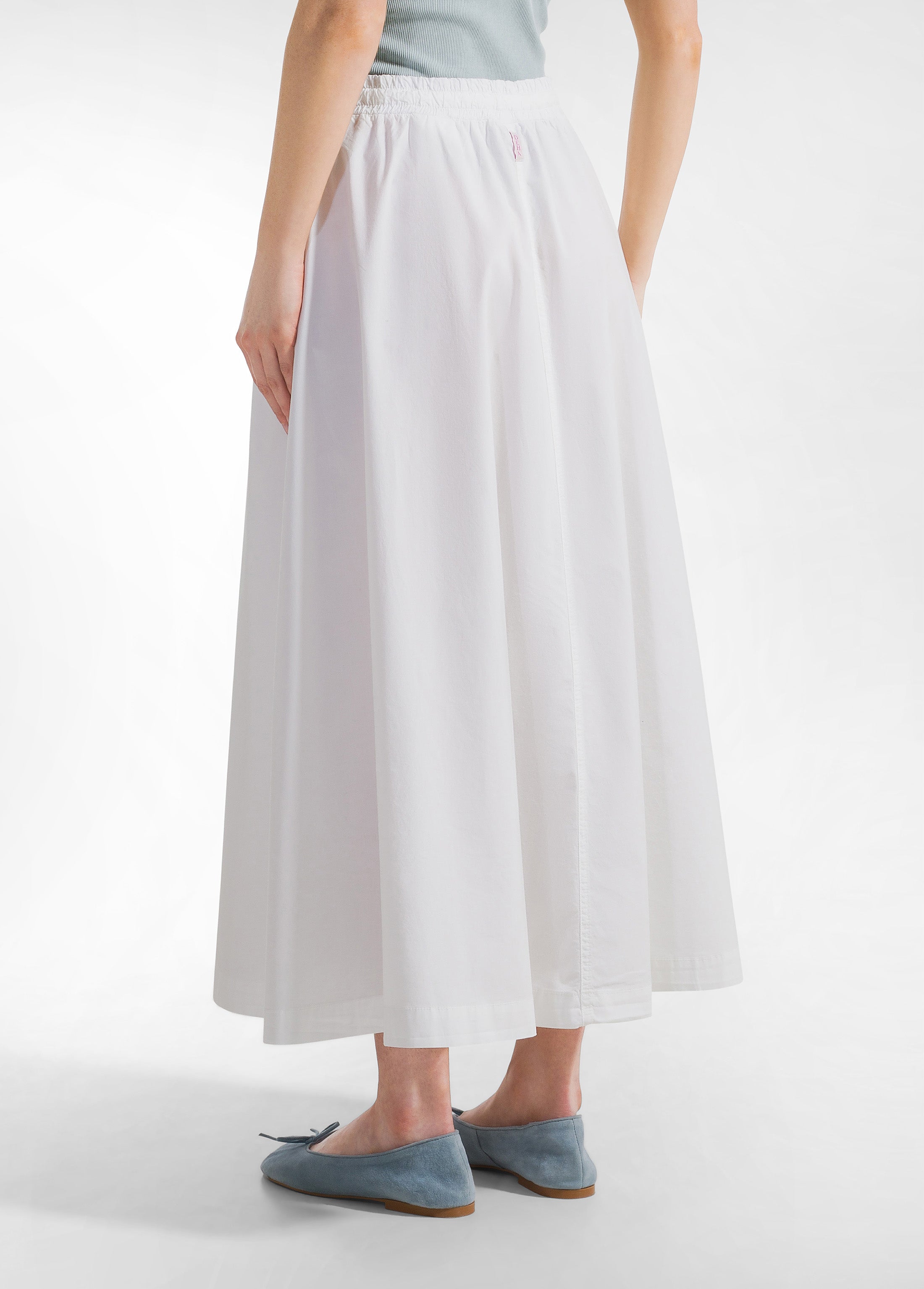 deha-gonna-lunga-in-popeline-bianco-gonna-donna-con-tasche image 3