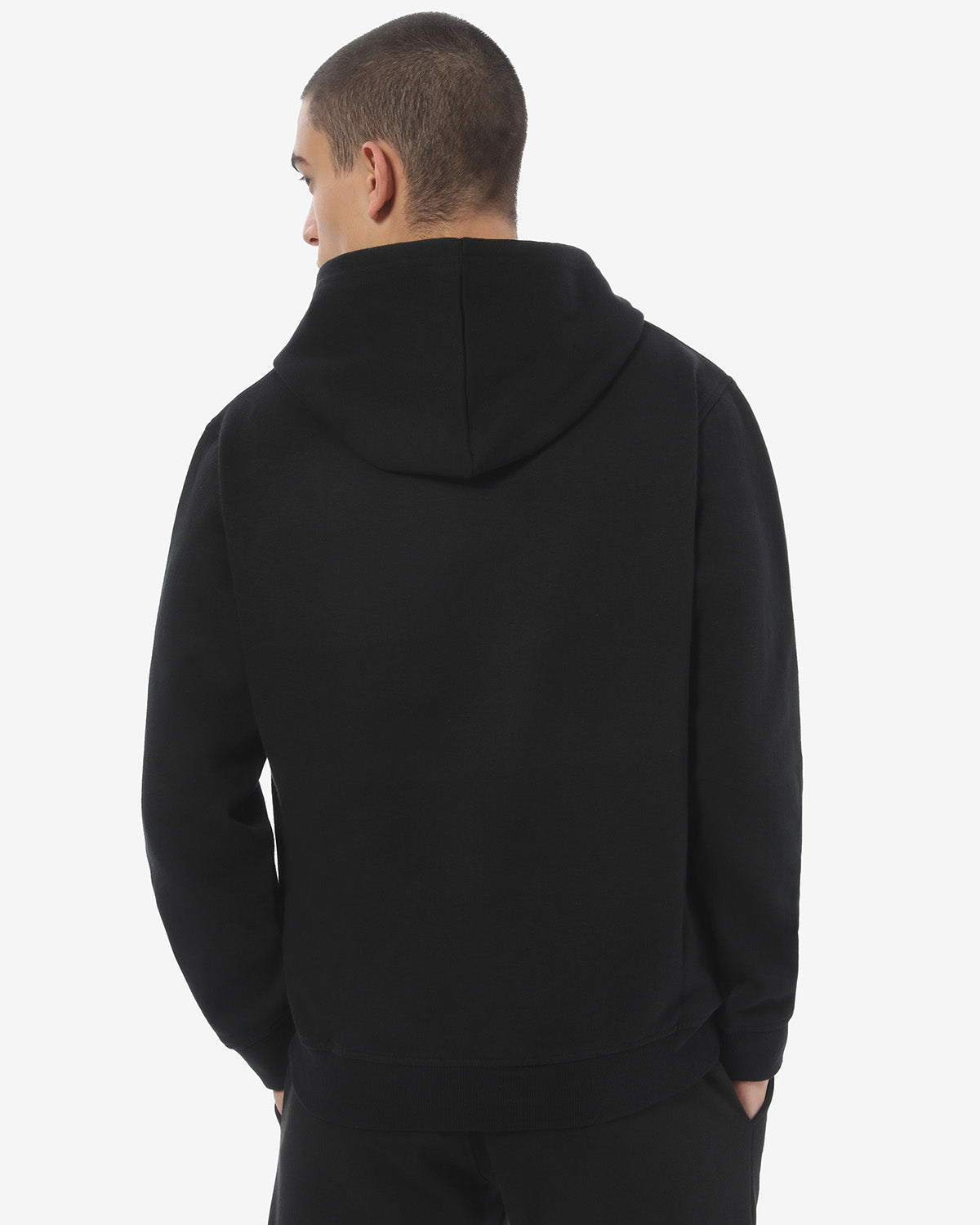 australian-fleece-logo-hoodie-felpa-sportswear-con-cappuccio-nero image 2