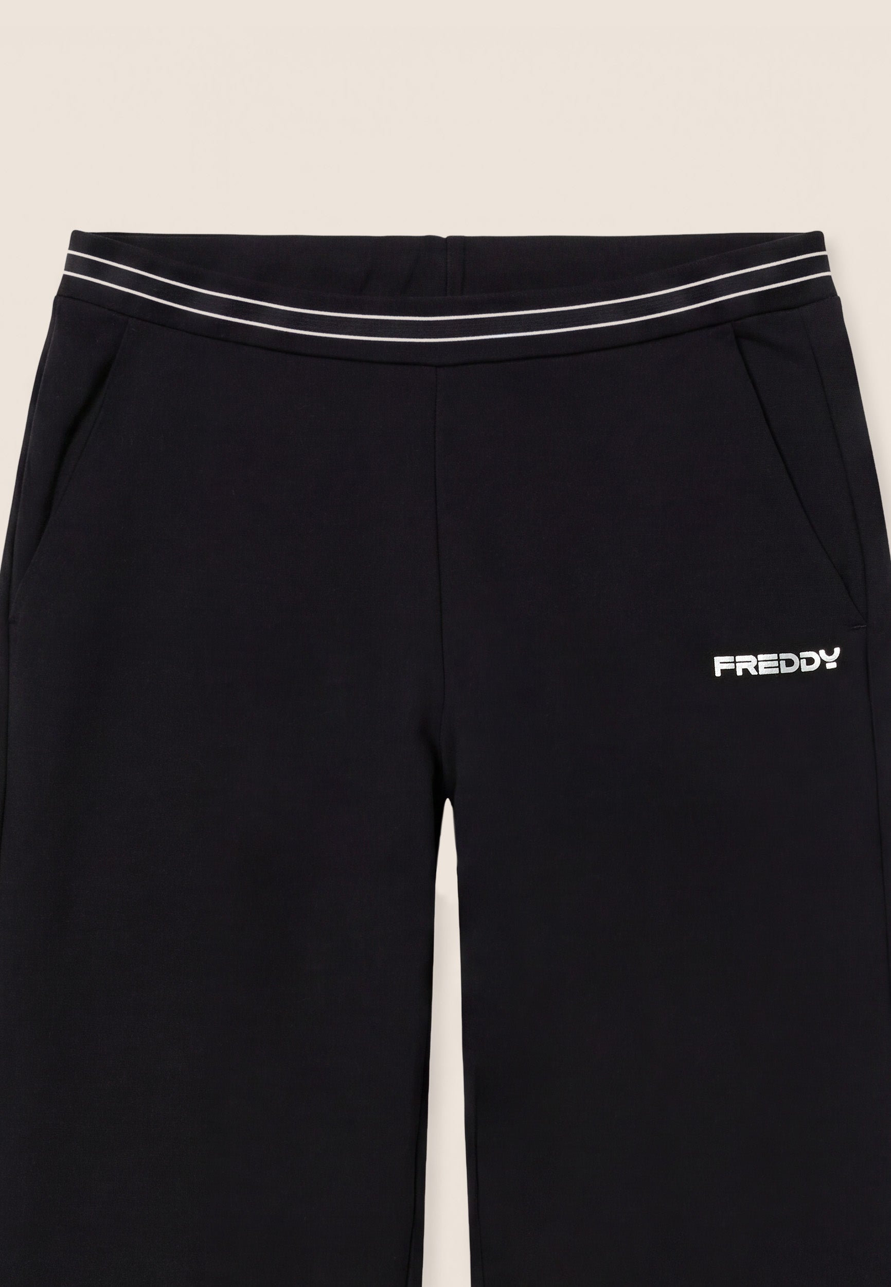 freddy-pantaloni-donna-gamba-dritta-con-elastico-logato-perlato-felpa-elasticizz image 6