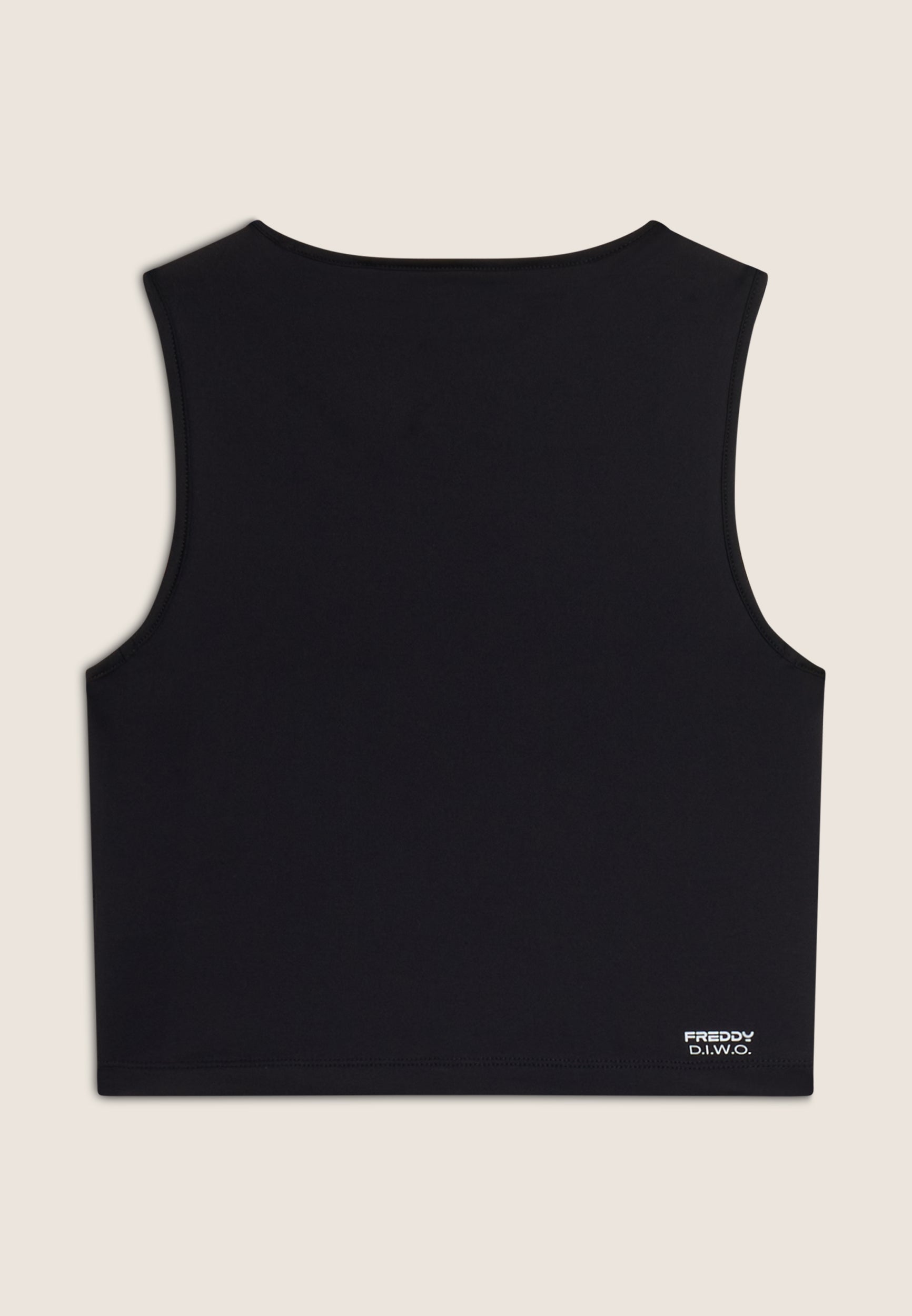 freddy-top-sportivo-cropped-slim-fit-d-i-w-o-con-stampa-metallizzata image 6