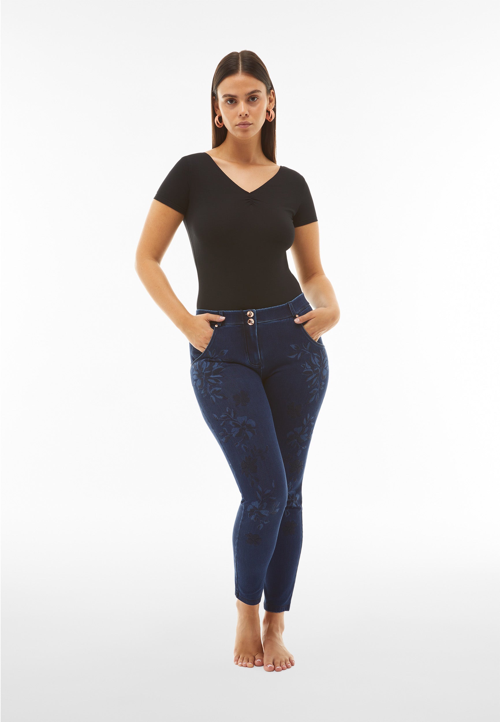freddy-jeans-wr-up-donna-vita-regular-7-8-superskinny-con-decoro-floreale image 3
