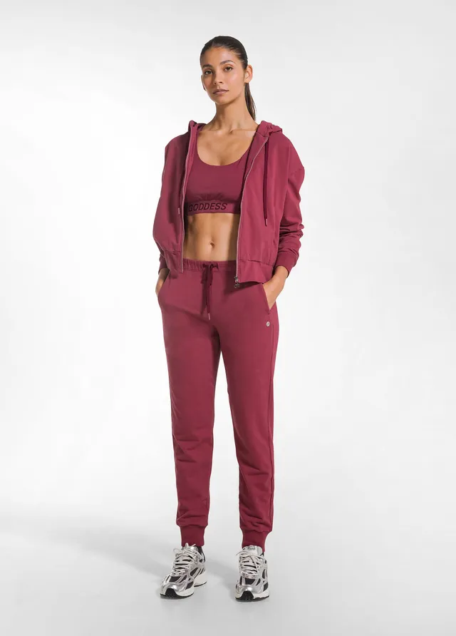 deha-pantalone-jogger-in-cotone-stretch-rosso image 1