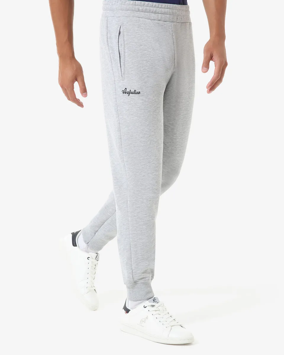 australian-rib-cuff-pant-pantalone-felpa-slim-grigio-melange image 1