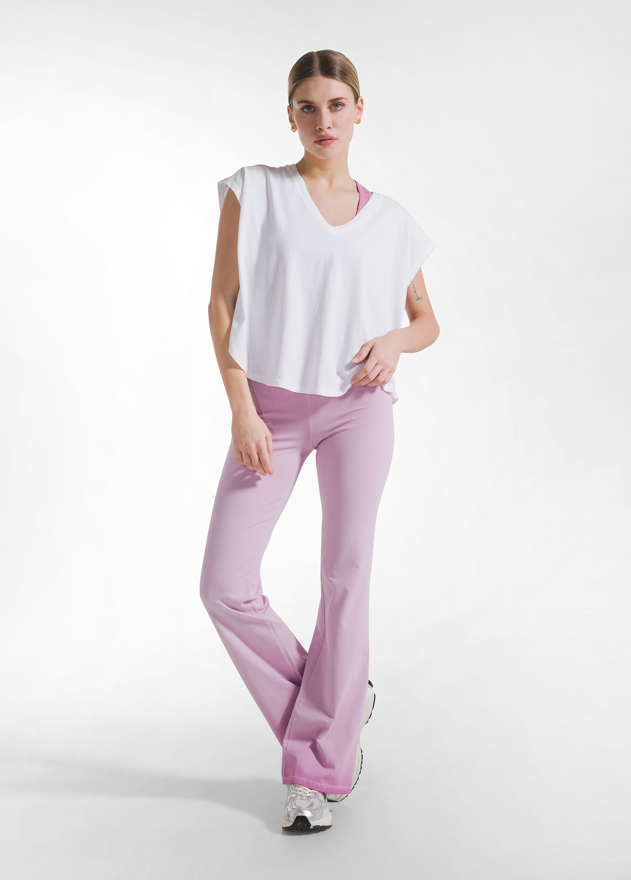 deha-t-shirt-loose-fit-in-jersey-organico-bianco image 2