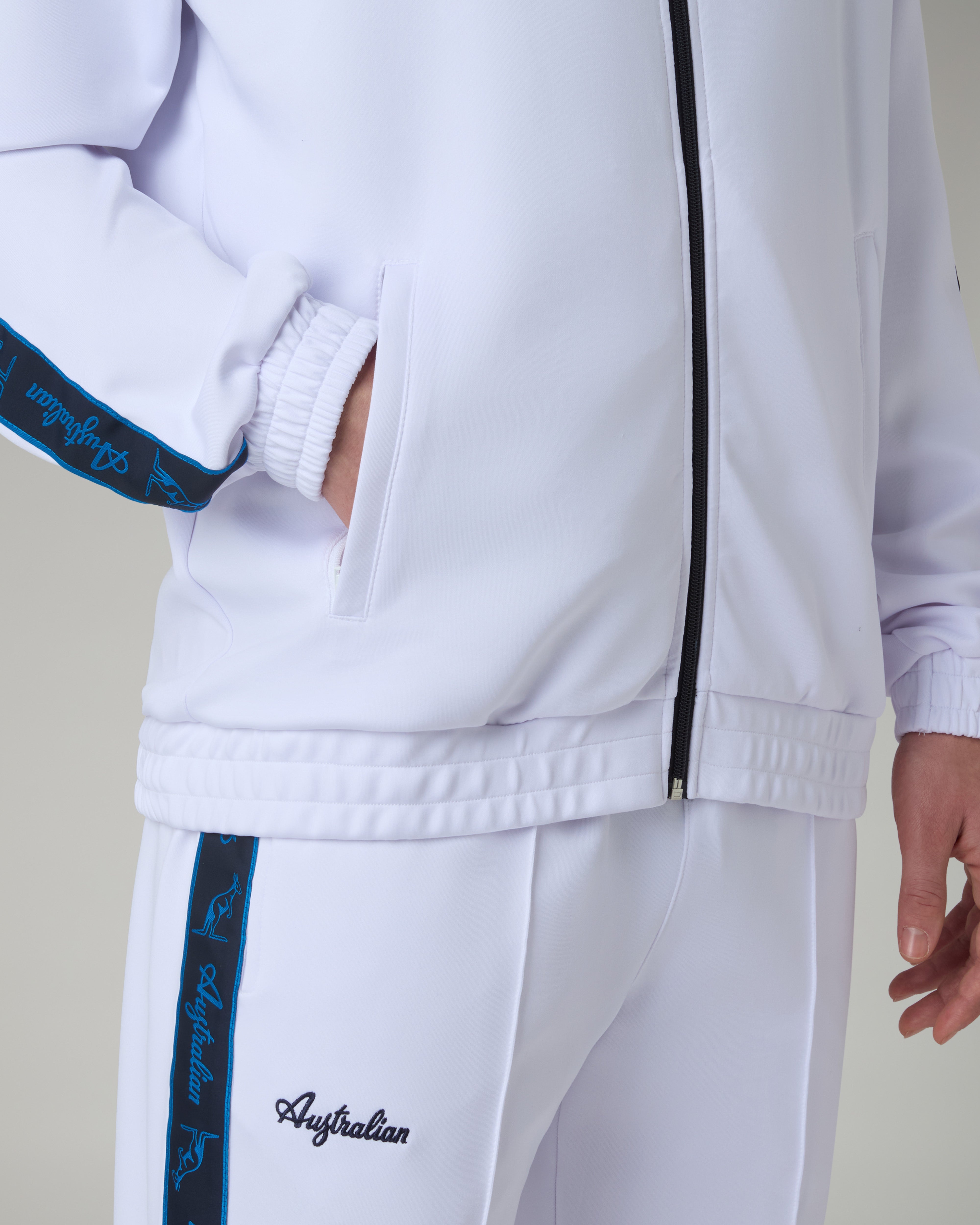 australian-blue-tape-tracksuit-tuta-shot-full-zip-bianco image 5