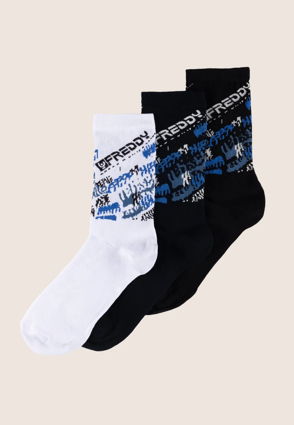 freddy-pack-3-calzini-media-lunghezza-con-gambale-fantasia-calzini-sportivi image 1