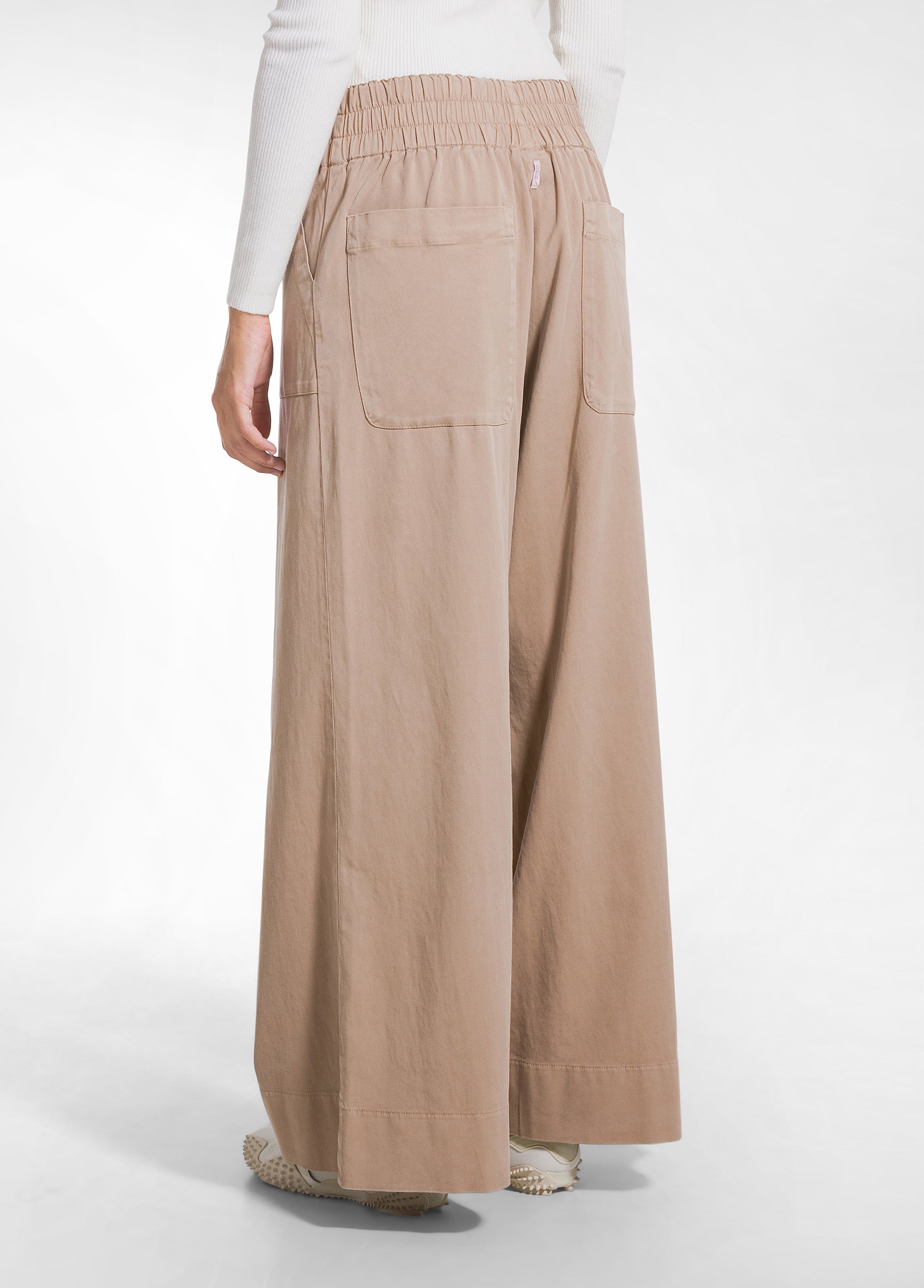 deha-pantalone-work-twill-lyocell-marrone-d52348 image 3