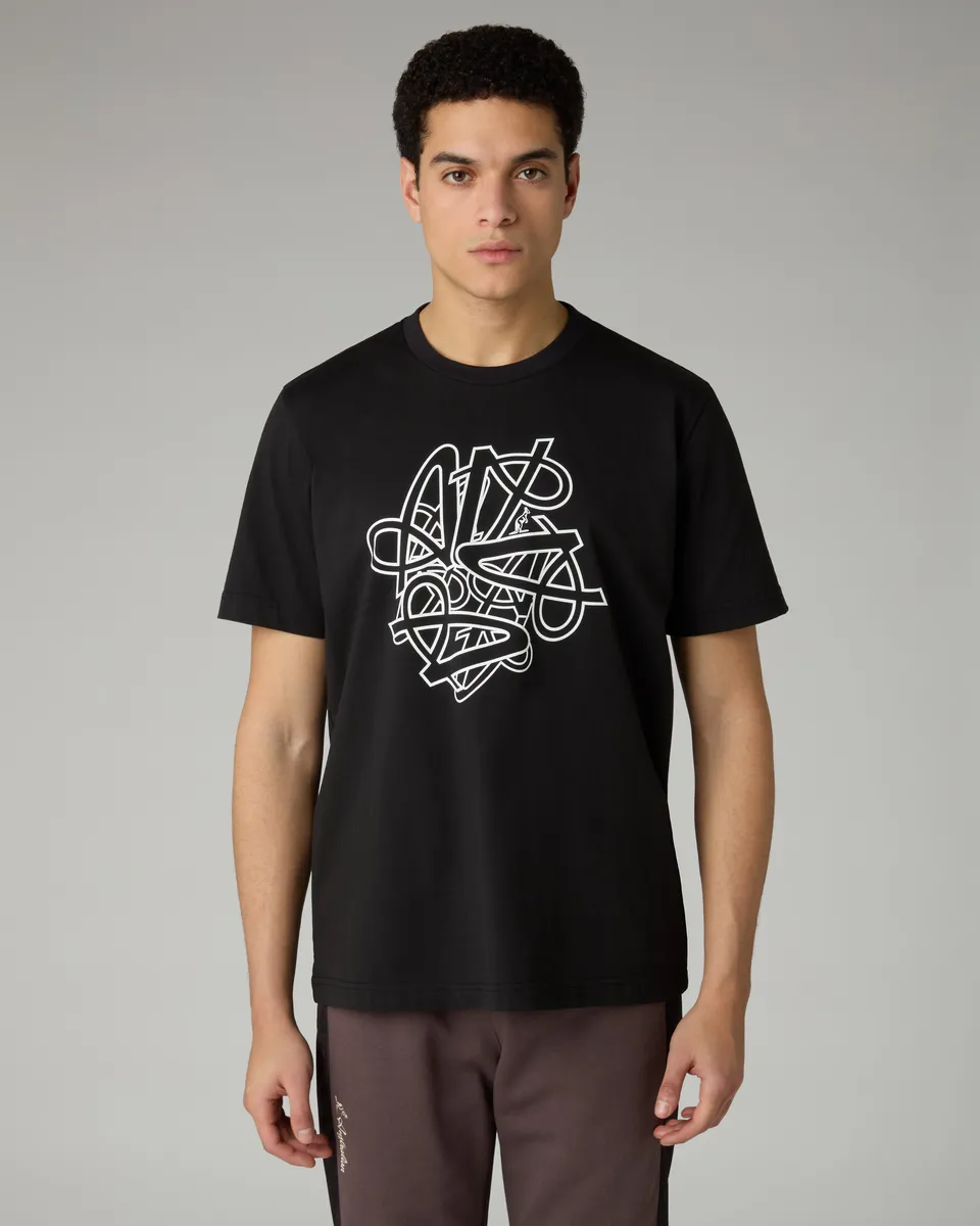 australian-spin-t-shirt-maglietta-cotone-nero-regular-fit image 1