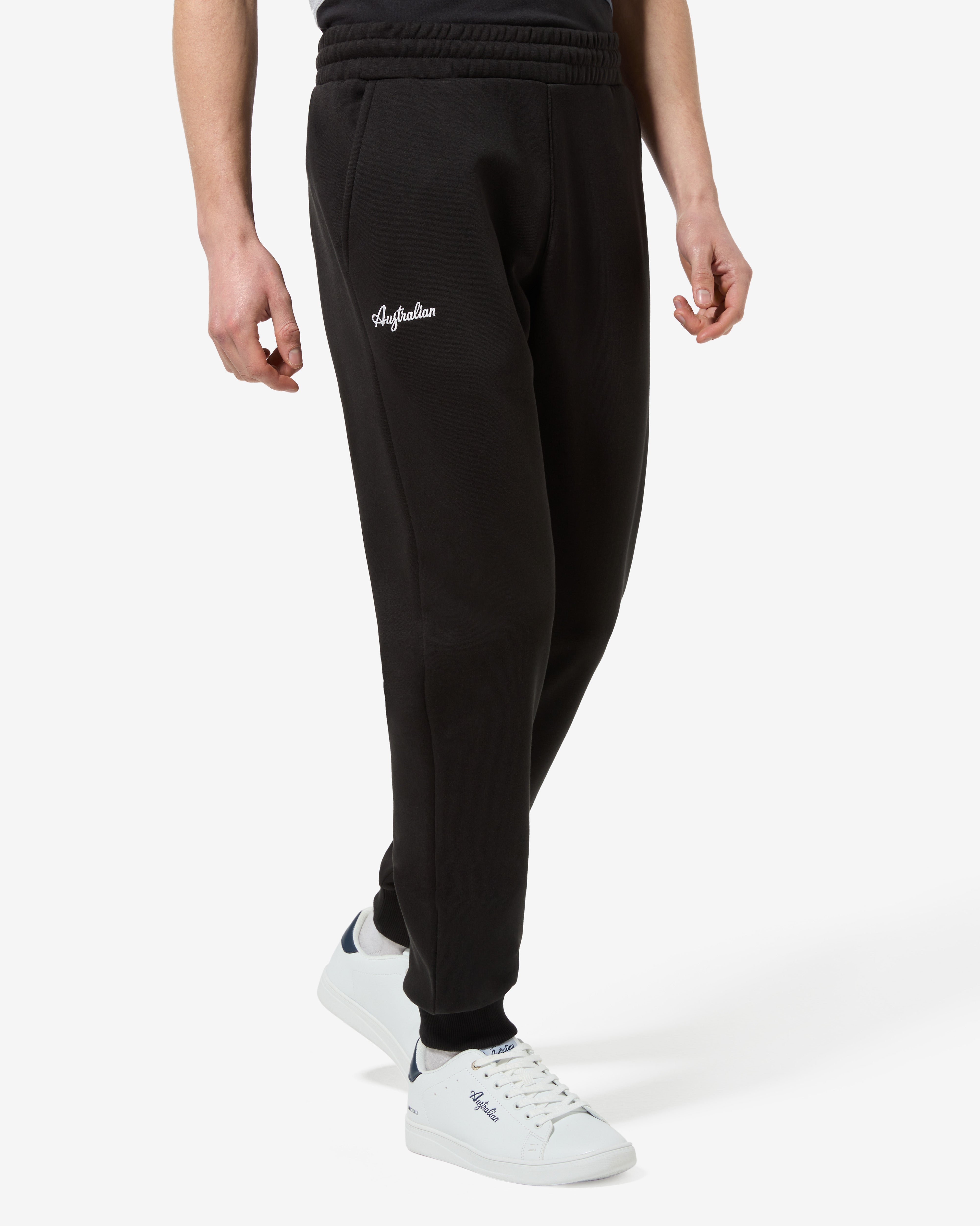 australian-essential-track-pants-pantaloni-felpa-invernale-neri-made-in-italy image 1