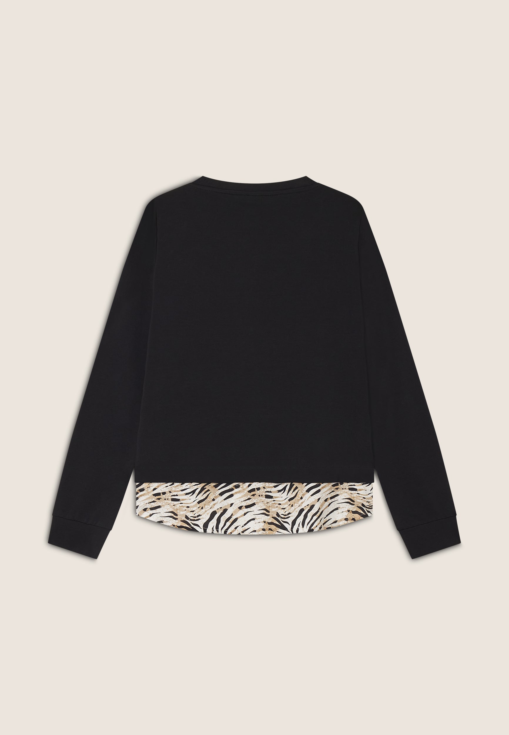 freddy-felpa-donna-regular-fit-con-inserto-effetto-camicia-e-strass-dorati image 6
