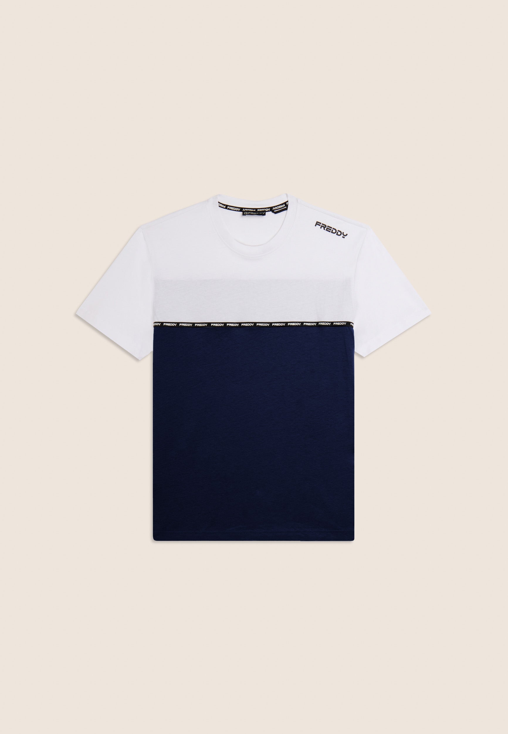 freddy-t-shirt-colour-block-con-inserto-logato-uomo image 1