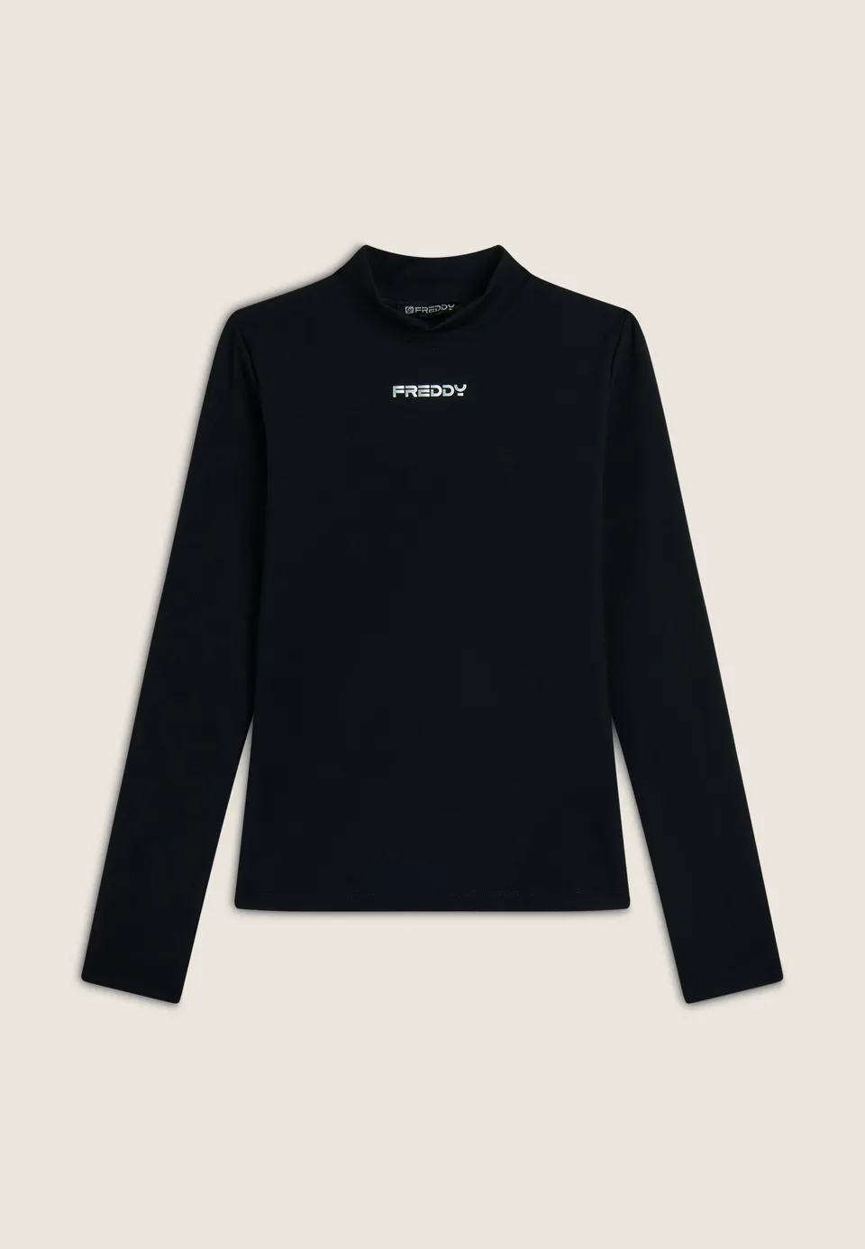 freddy-dolcevita-donna-slim-logo-centrale-maglia-collo-alto-jersey image 1