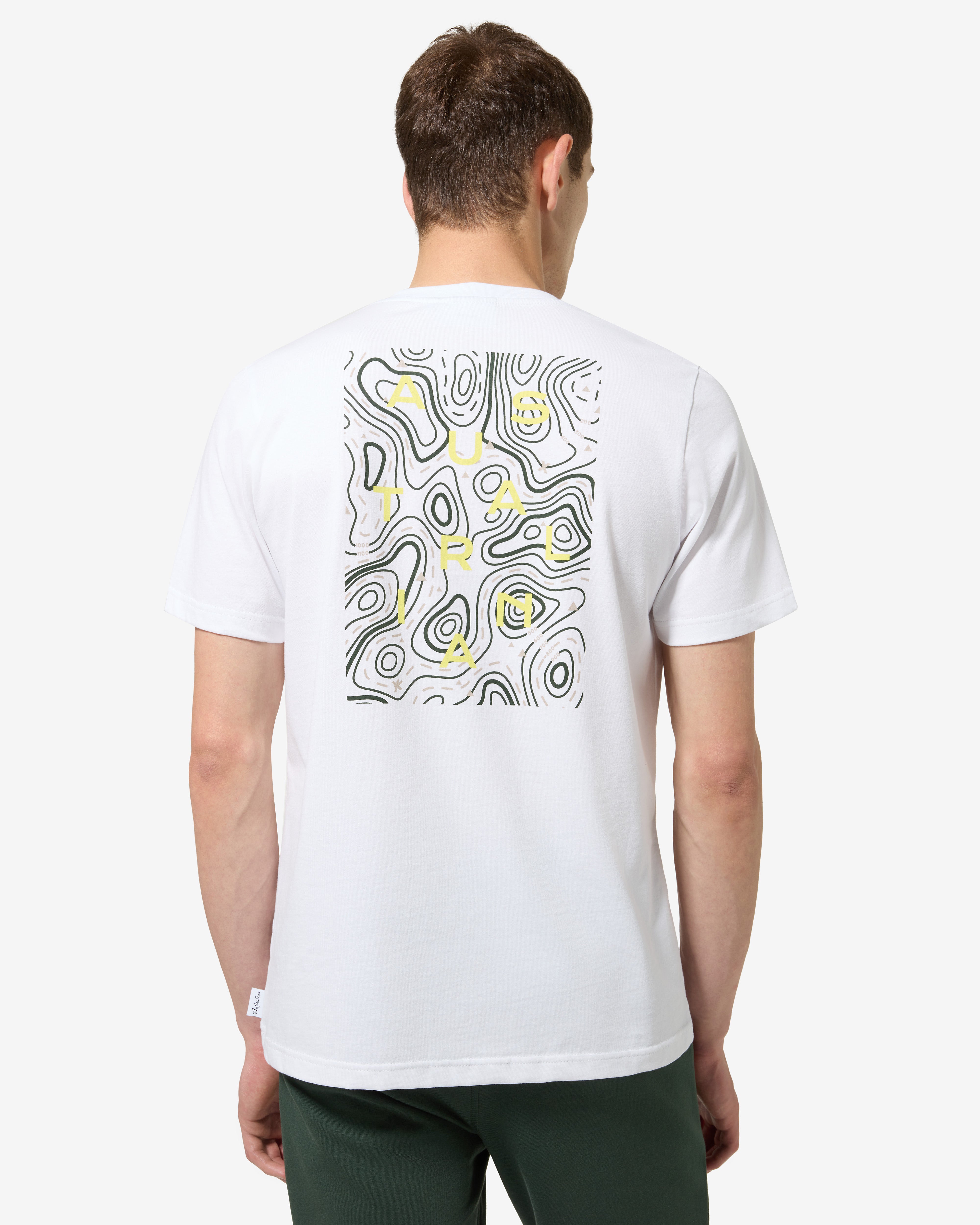 australian-topographic-t-shirt-maglia-cotone-bianca image 1