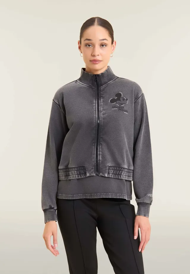 freddy-felpa-bomber-cropped-donna-zip-disney-mickey-mouse-strass image 1