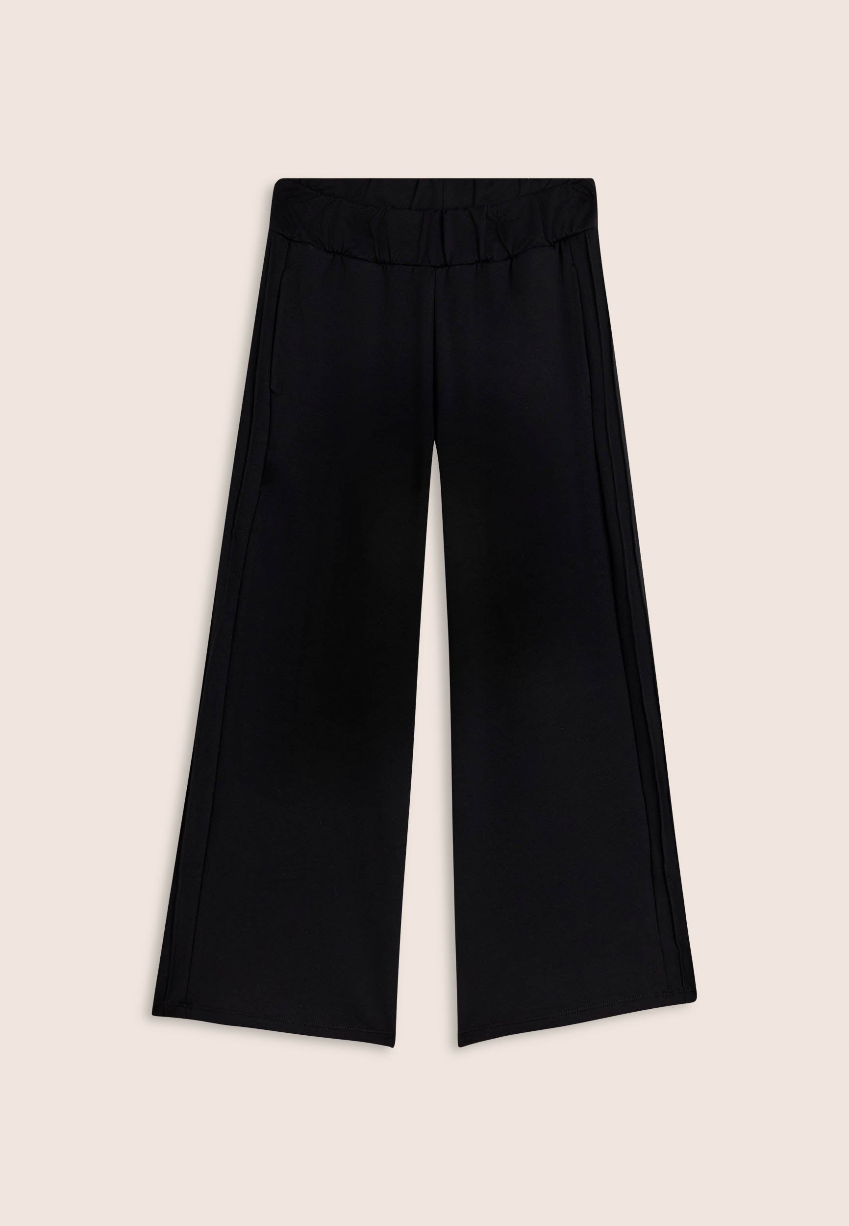 freddy-pantaloni-bambina-wide-leg-in-cotone-con-impunture image 1