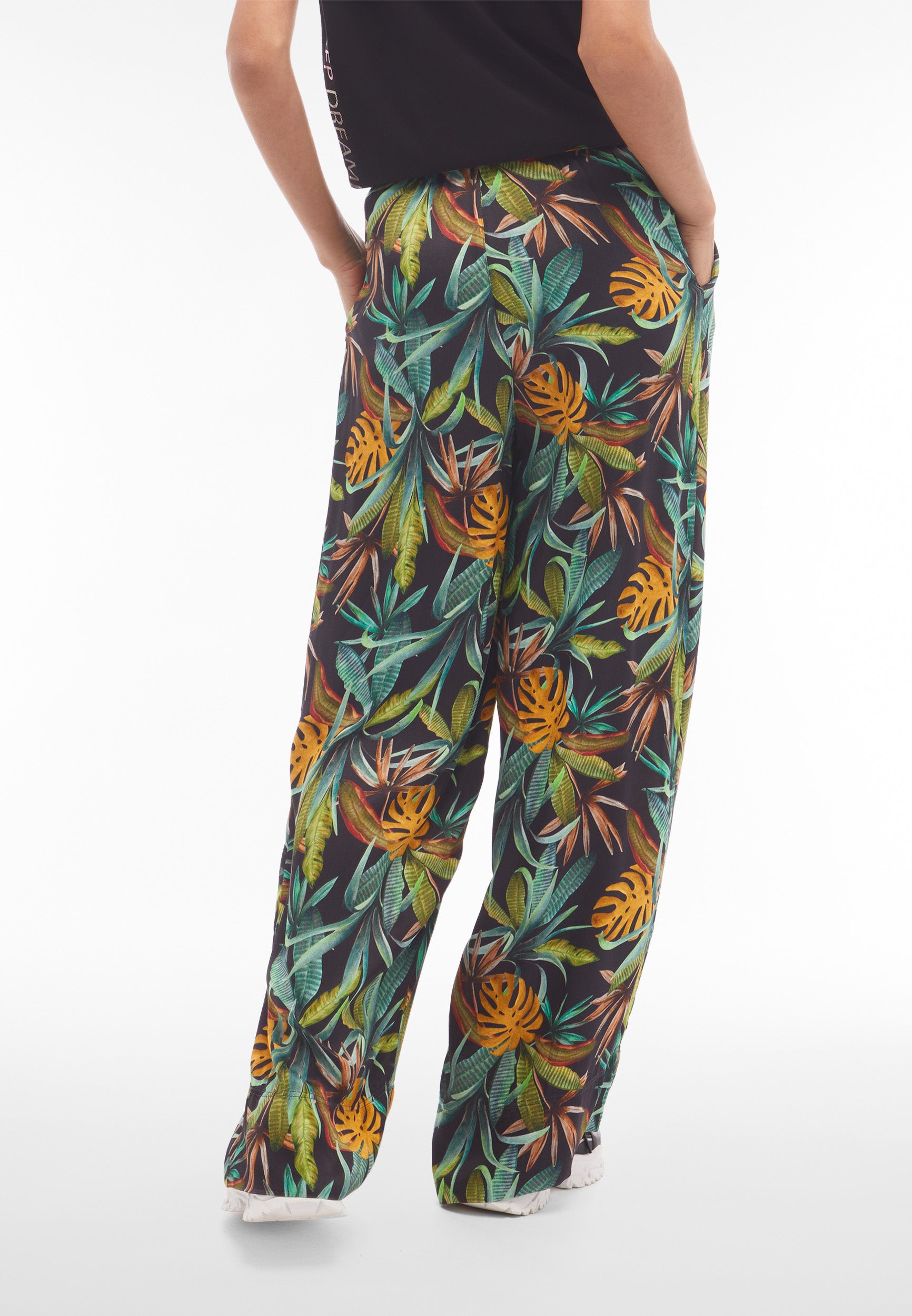 freddy-pantaloni-culotte-gamba-ampia-in-viscosa-stampa-tropical image 3