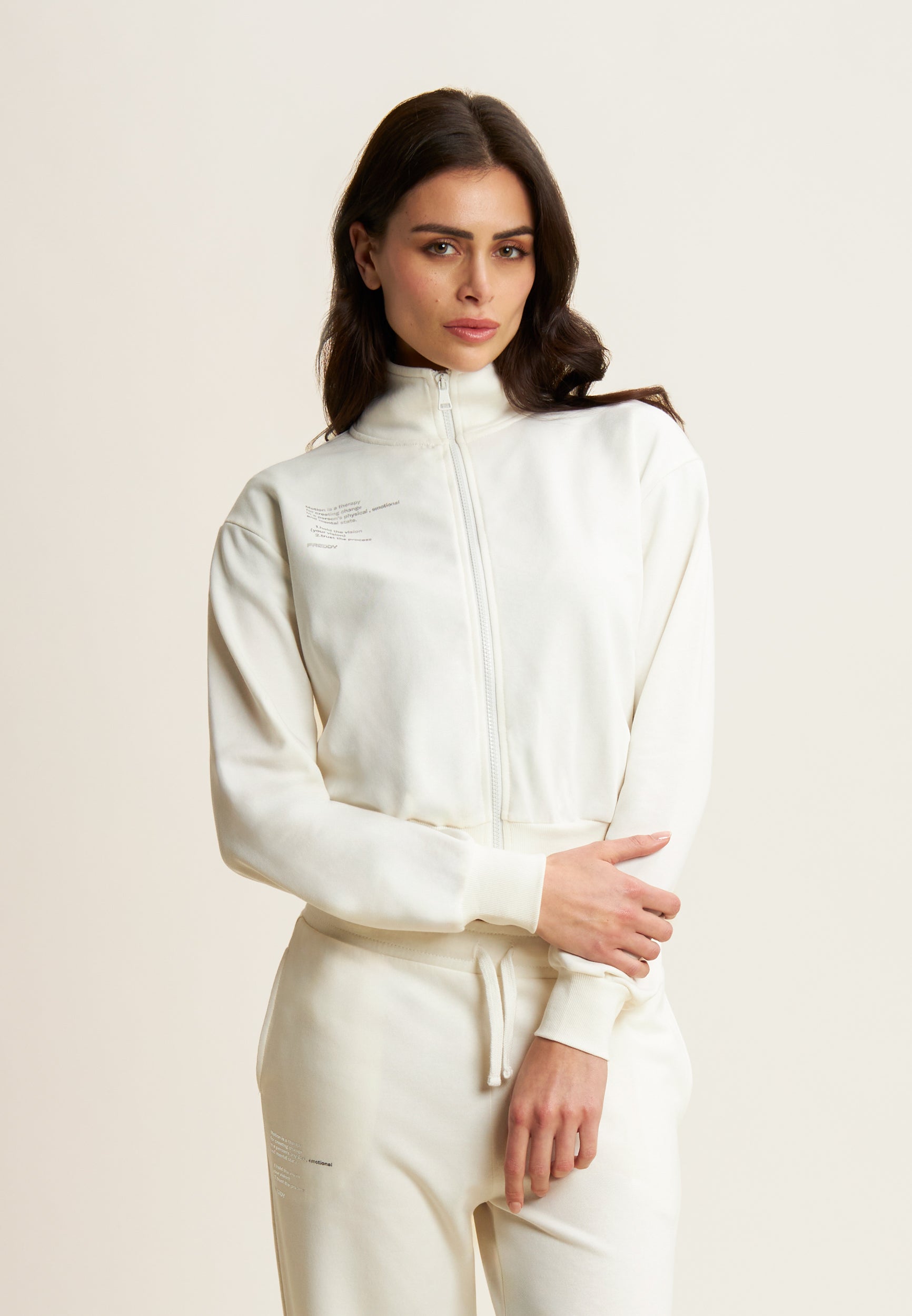 freddy-felpa-cropped-con-zip-e-collo-alto-in-french-terry image 2