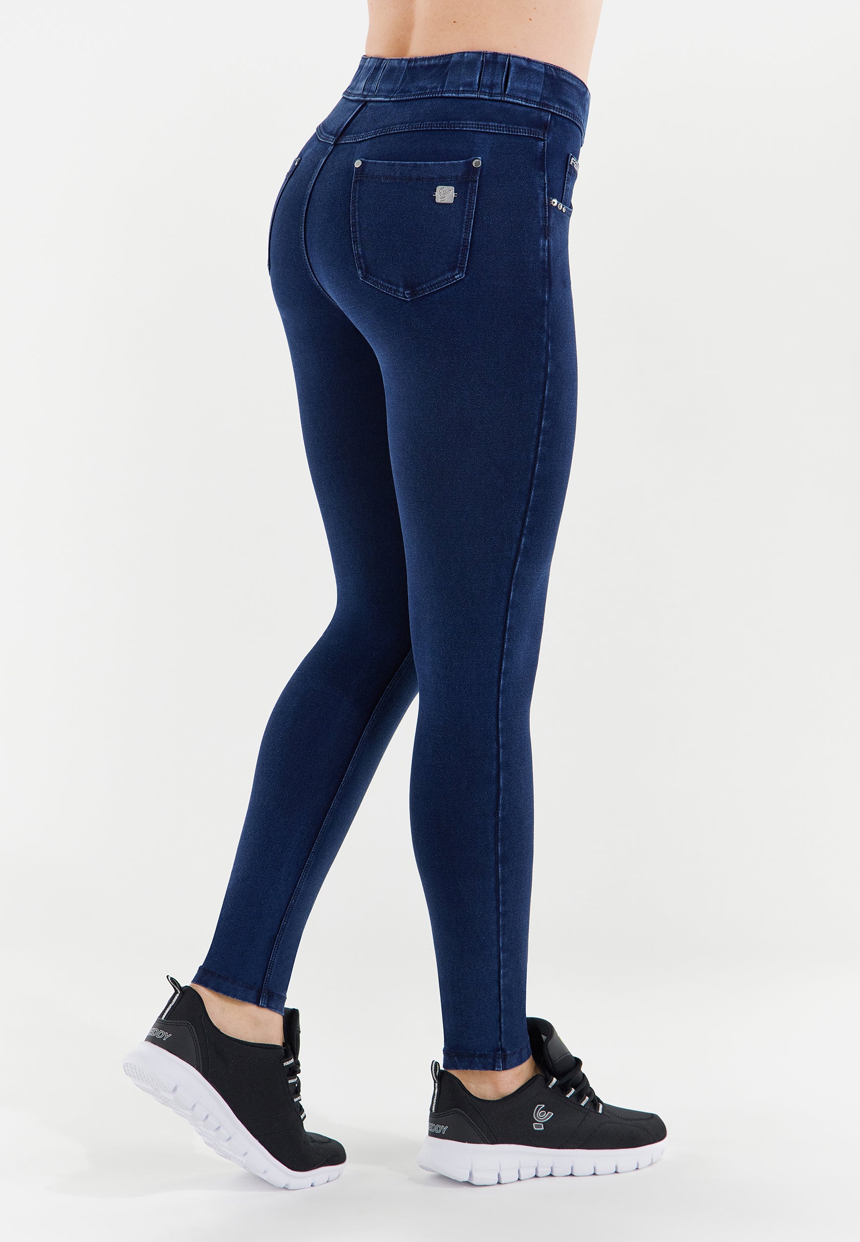 freddy-n-o-w-pants-slim-fit-effetto-denim-fondo-stretto image 2