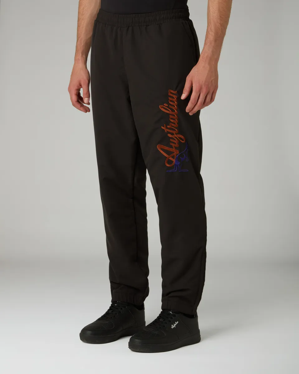 australian-rust-bumper-track-pant-pantalone-microtouch-nero-con-zip image 1
