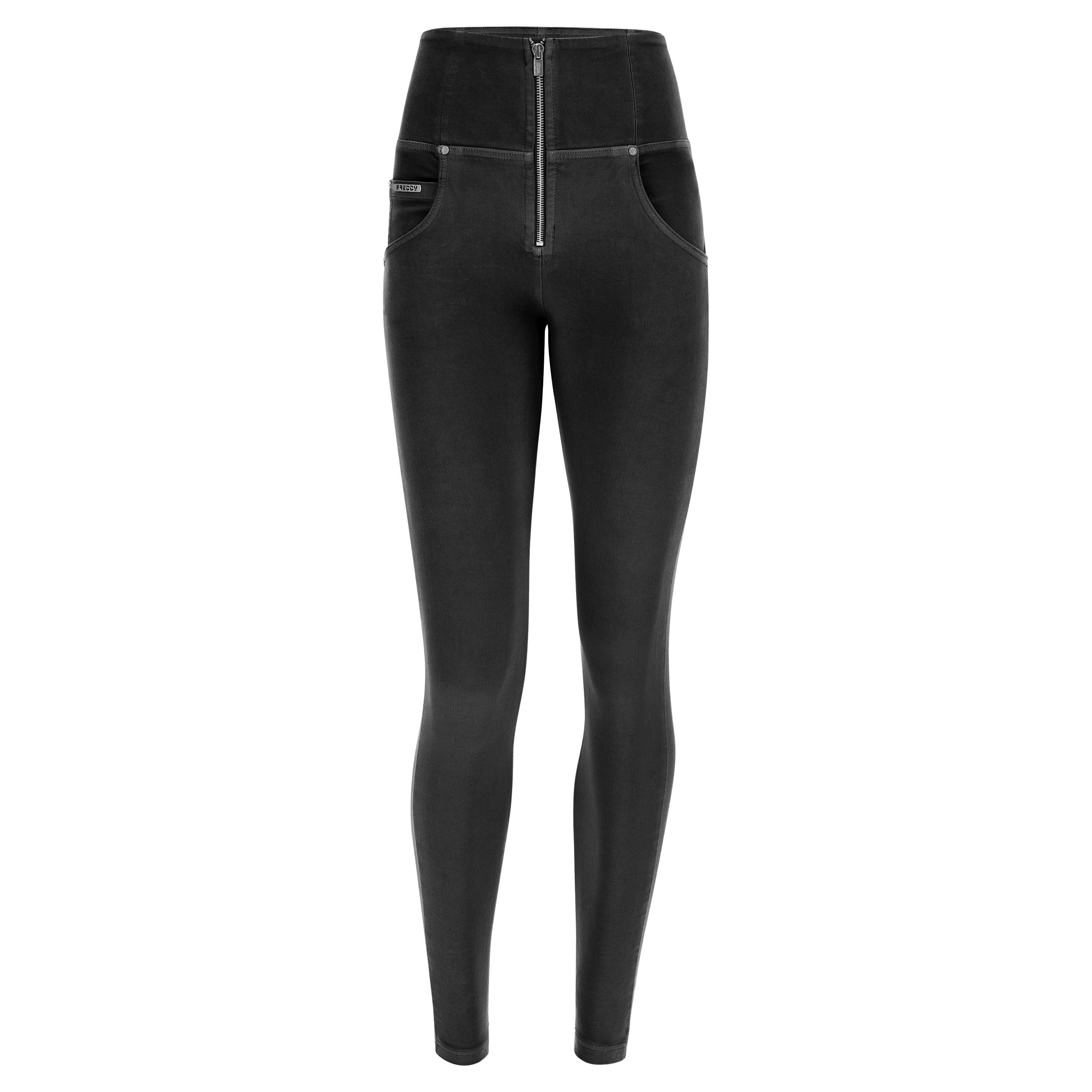 freddy-pantaloni-wr-up-vita-altissima-superskinny-in-gabardine-tinto-in-capo image 2