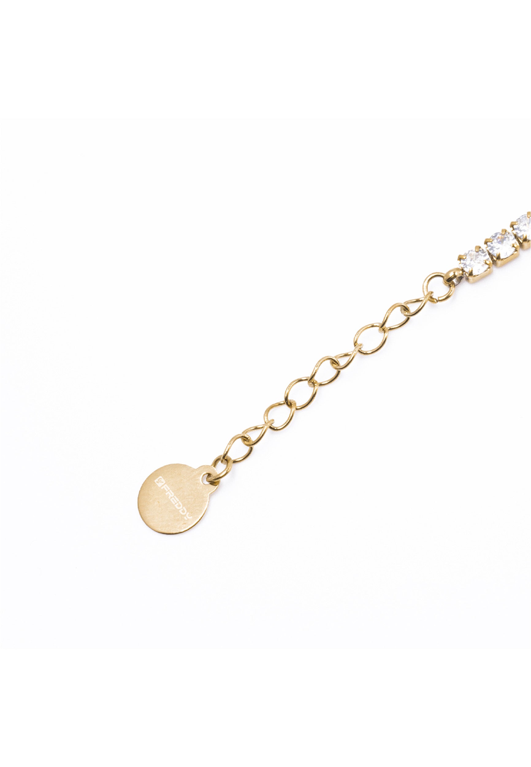 freddy-bracciale-tennis-in-acciaio-dorato-con-gemme-bianche-4-mm image 3