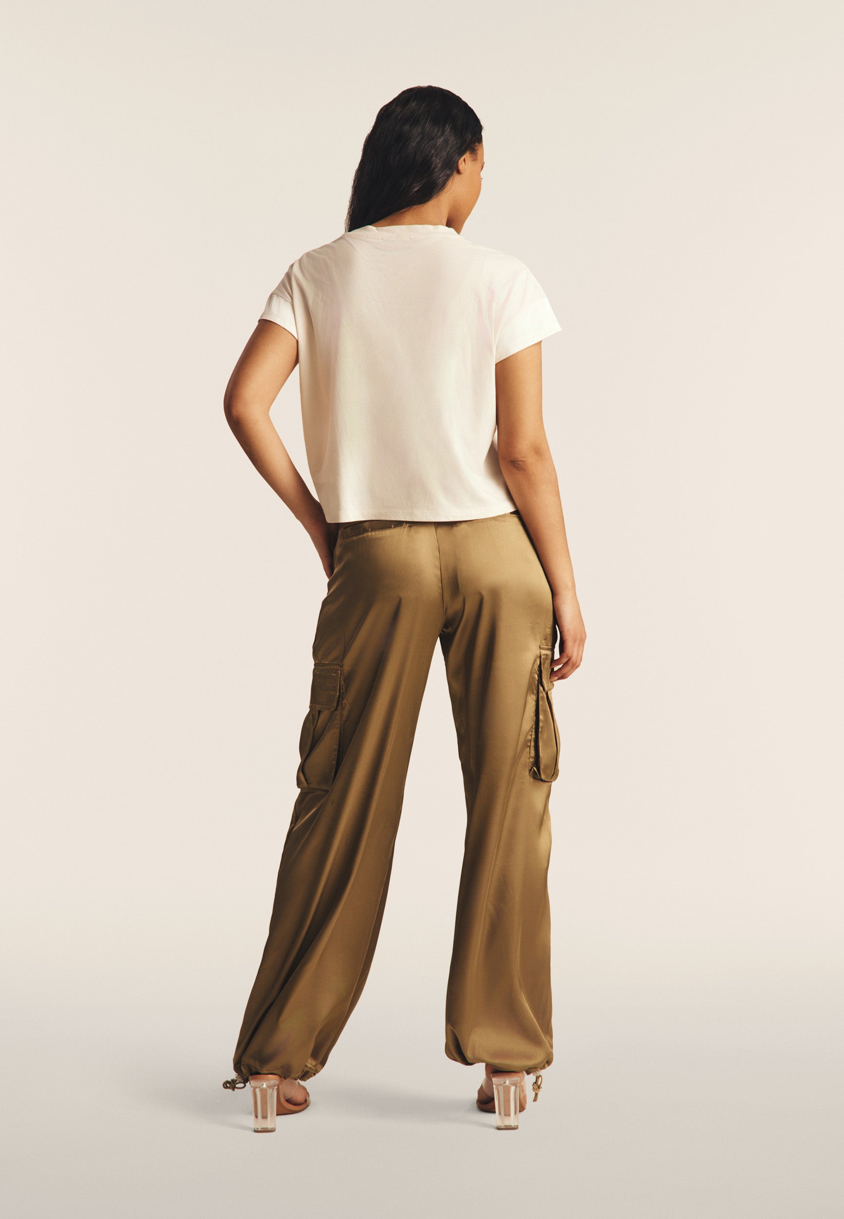 freddy-t-shirt-corta-cropped-jersey-con-maniche-effetto-seta-donna image 3