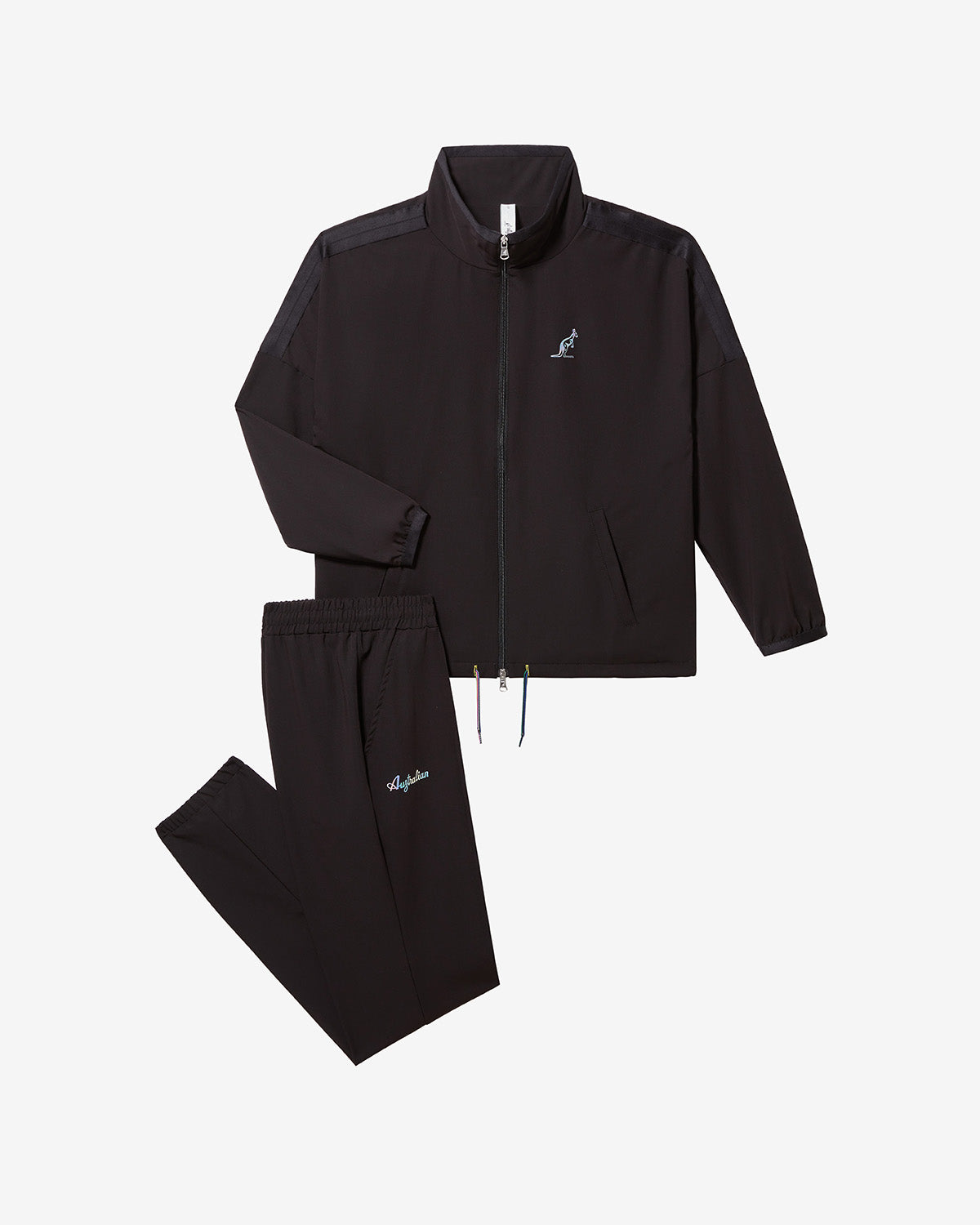 australian-shade-tracksuit-tuta-sportiva-nera-con-logo-olografico image 8