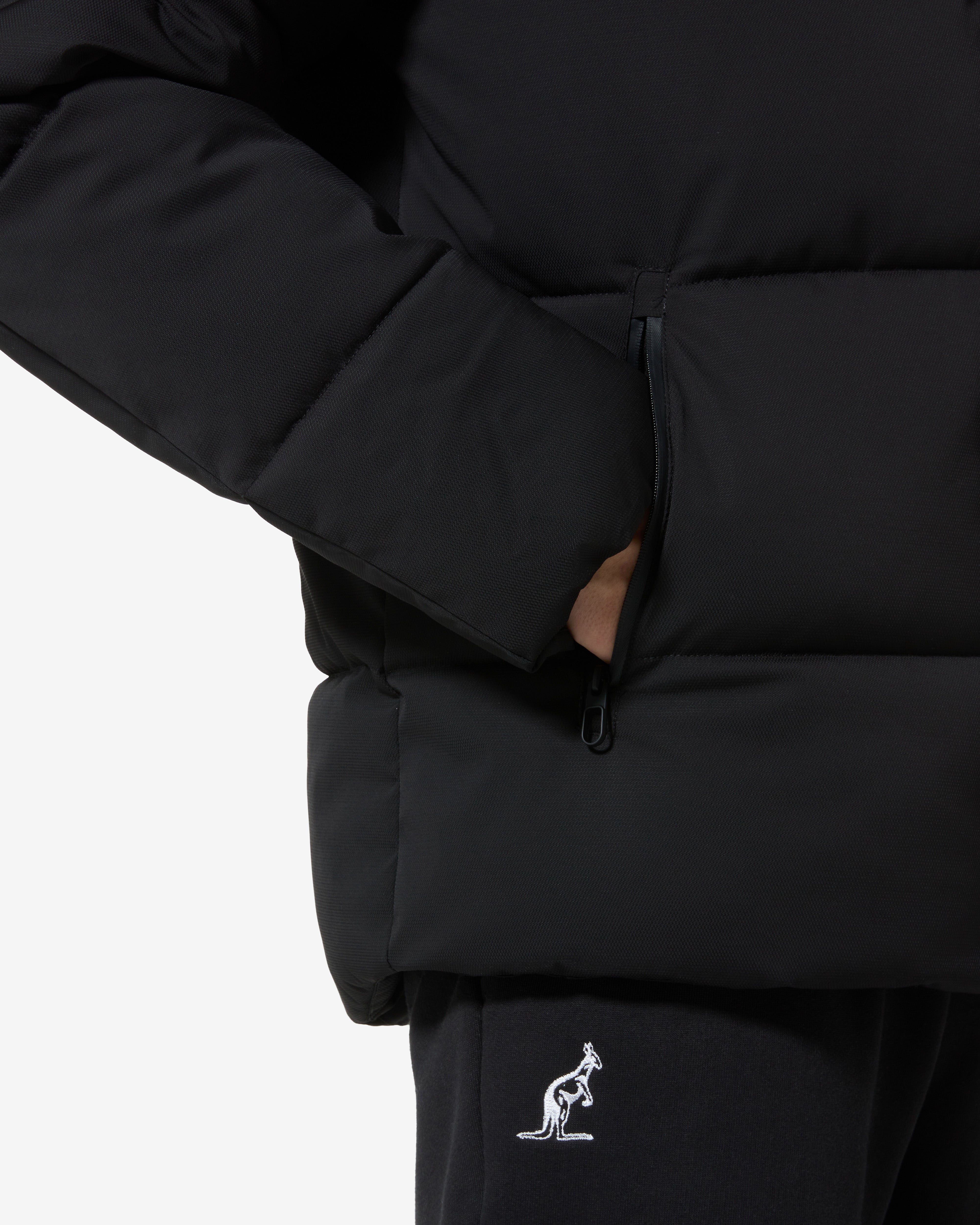 australian-jaquard-urban-jacket-giubbotto-nero-con-cappuccio image 6