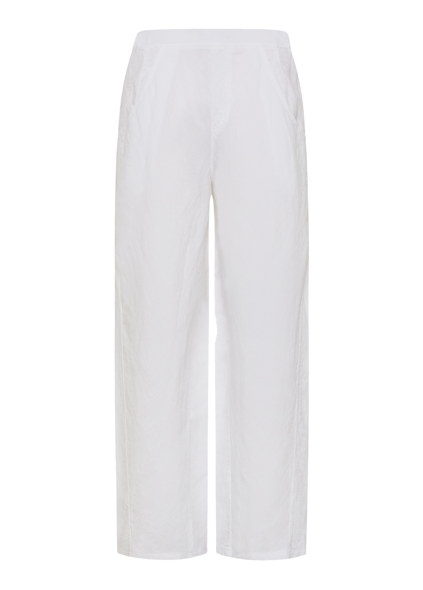 deha-d22655-pantalone-in-lino-fiammato-bianco-con-elastico image 1