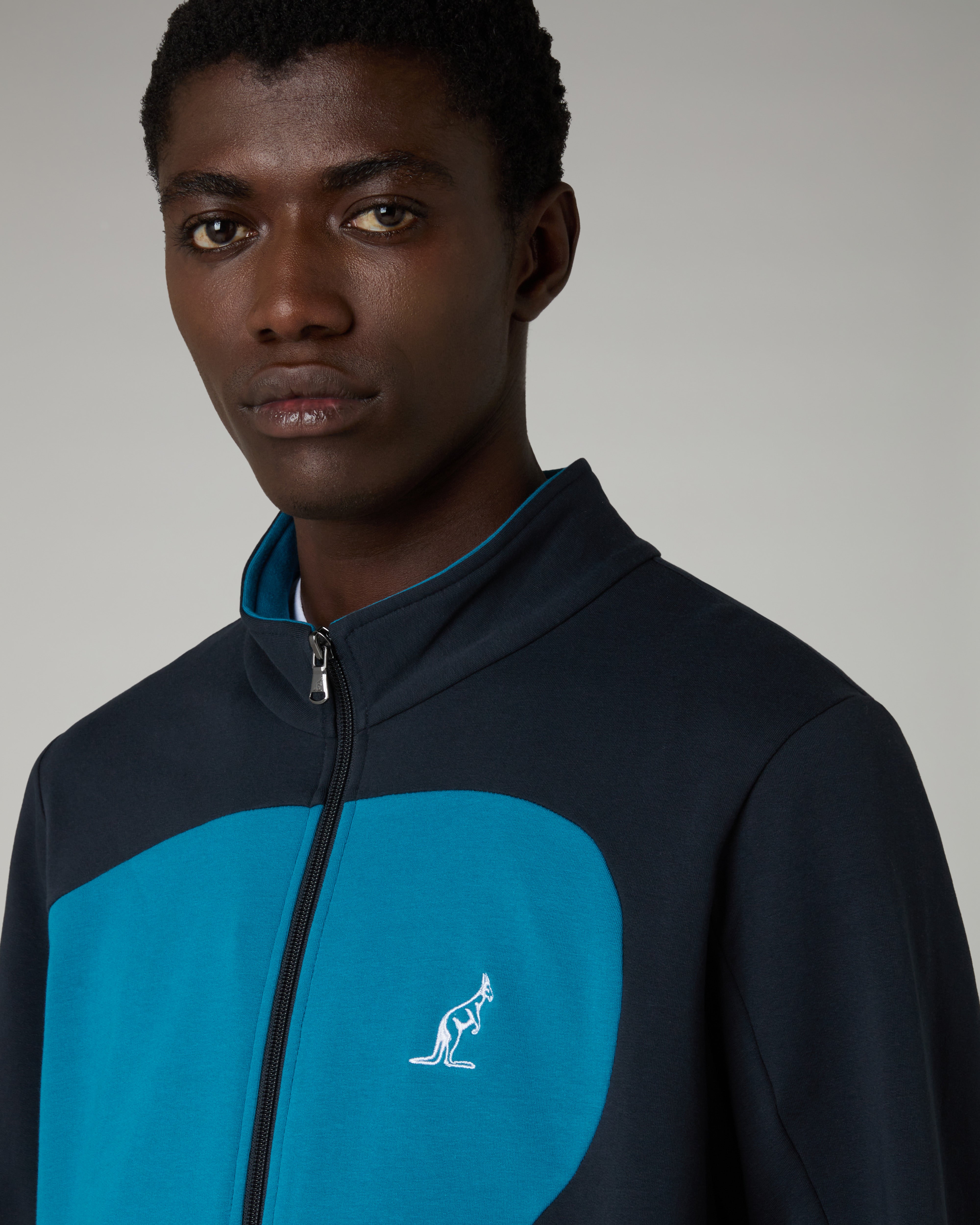 australian-dune-tuta-uomo-in-felpa-garzata-blu-navy-giacca-full-zip-pantalone image 4