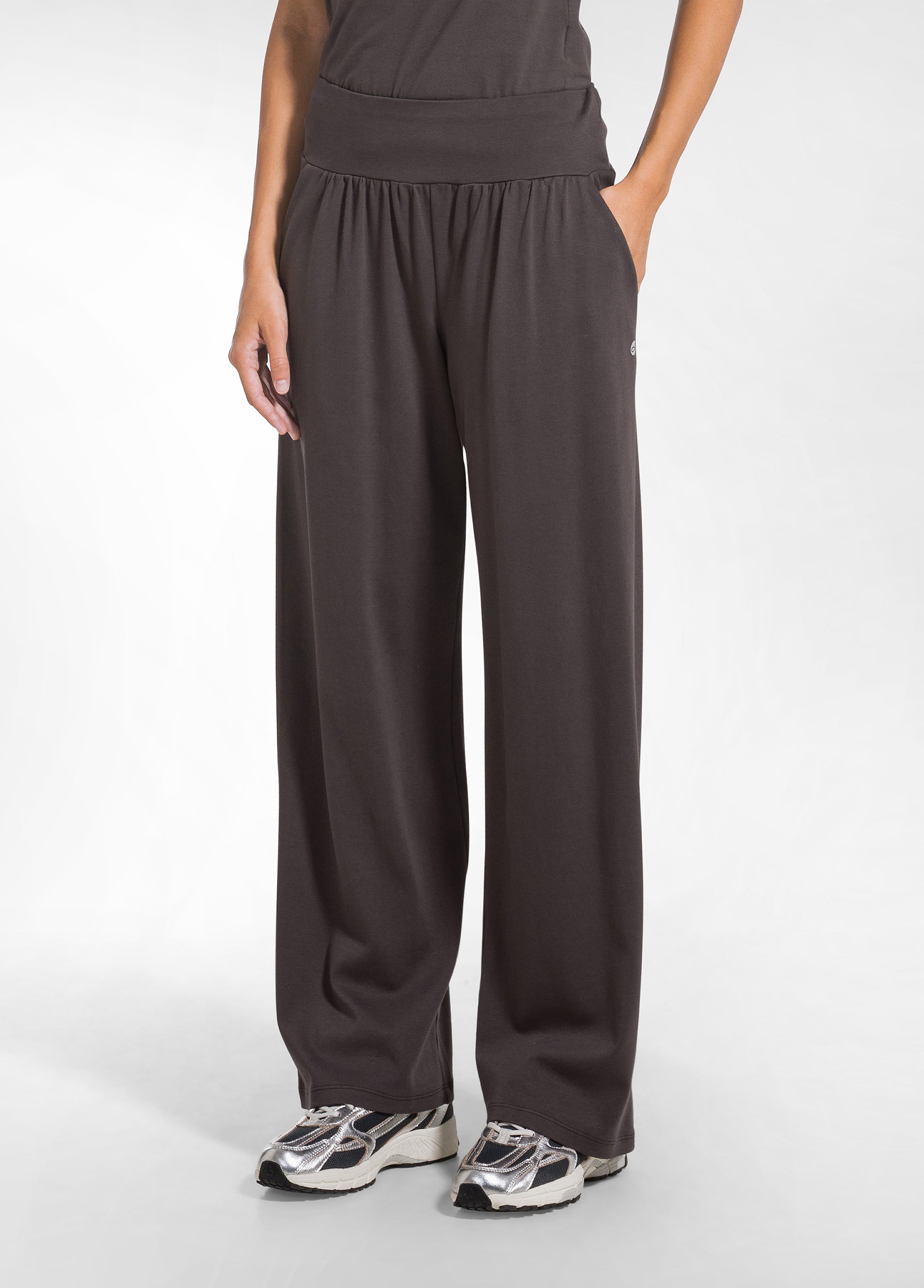 deha-pantalone-d52055-interlock-cotone-organico-marrone-pantaloni-yoga-leisure-d image 2