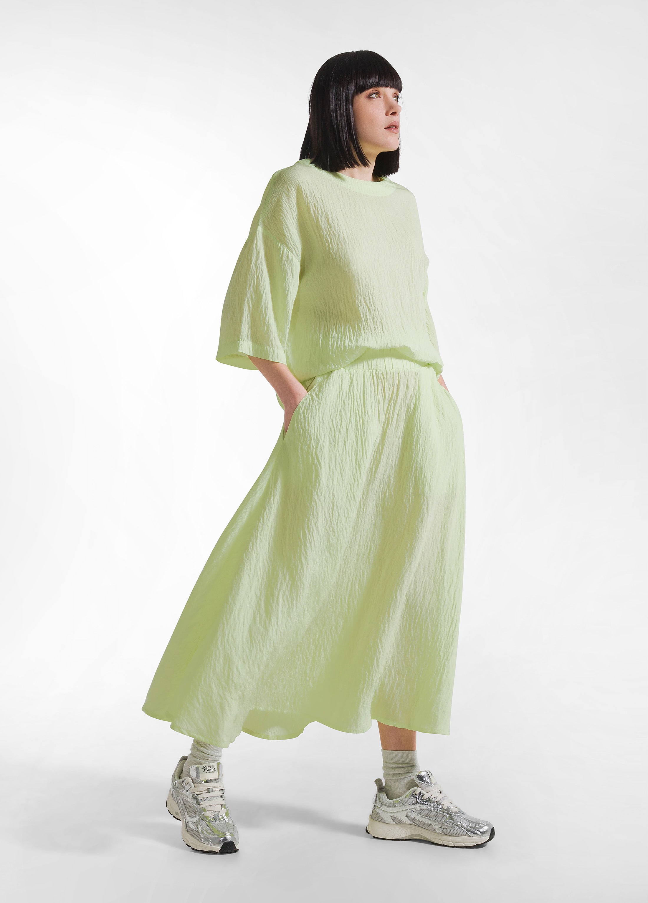 deha-gonna-in-viscosa-crinkle-gialla-gonna-lunga-donna image 1