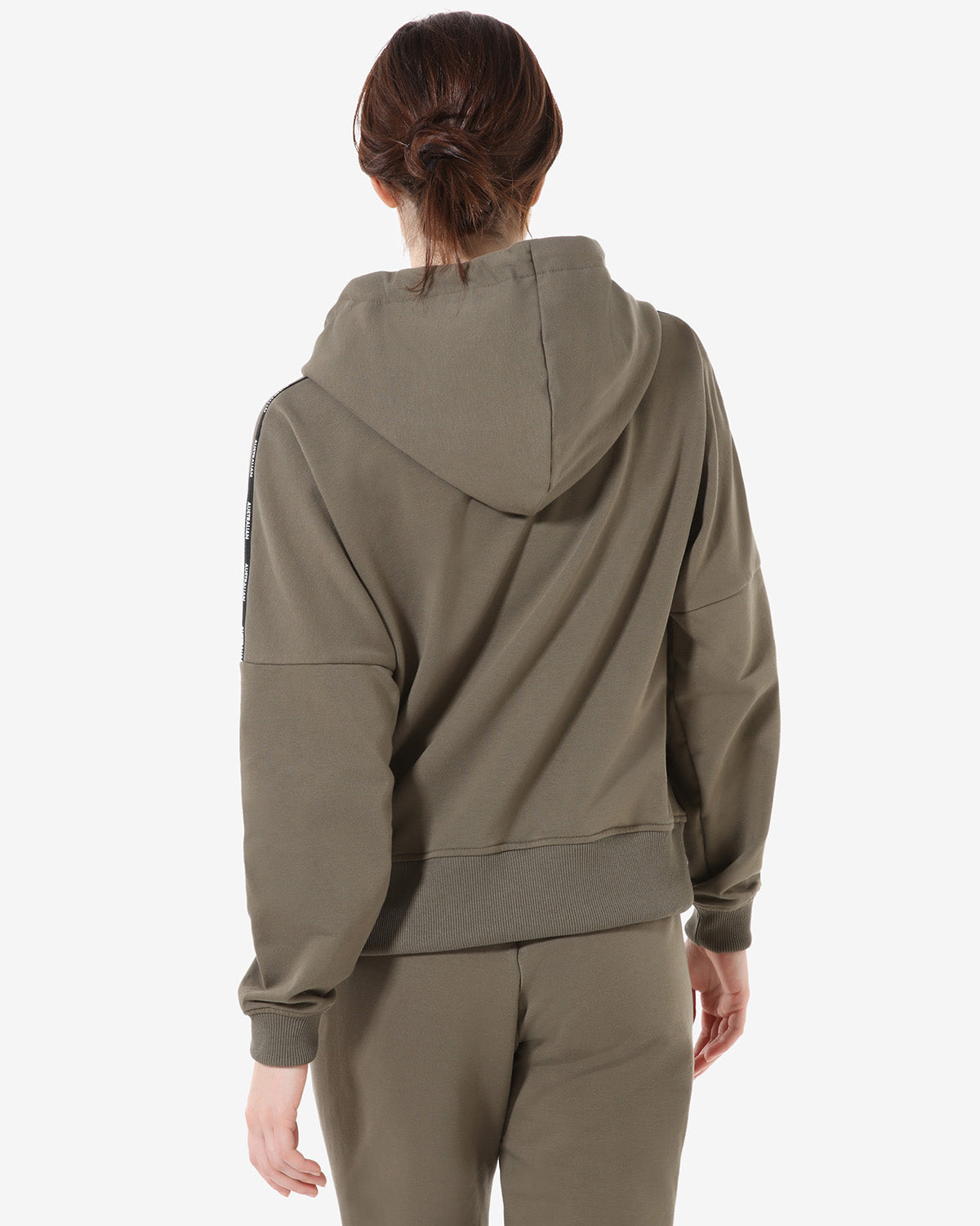 australian-tape-logo-full-zip-giacca-in-felpa-con-cappuccio-verde-aneto image 3